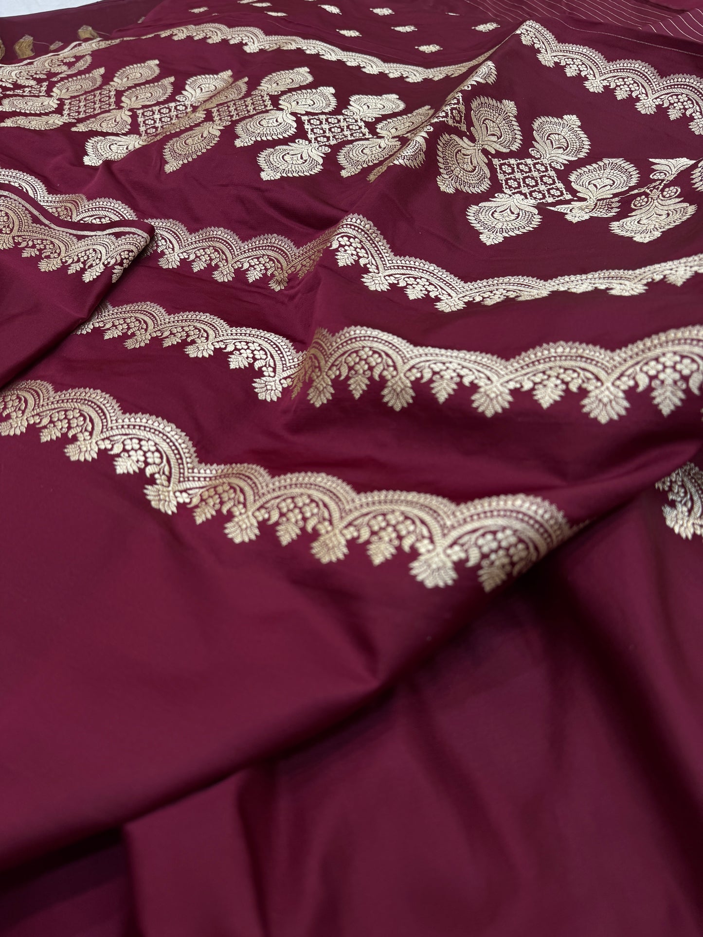 Pure Banarasi Katan Silk Plain Saree