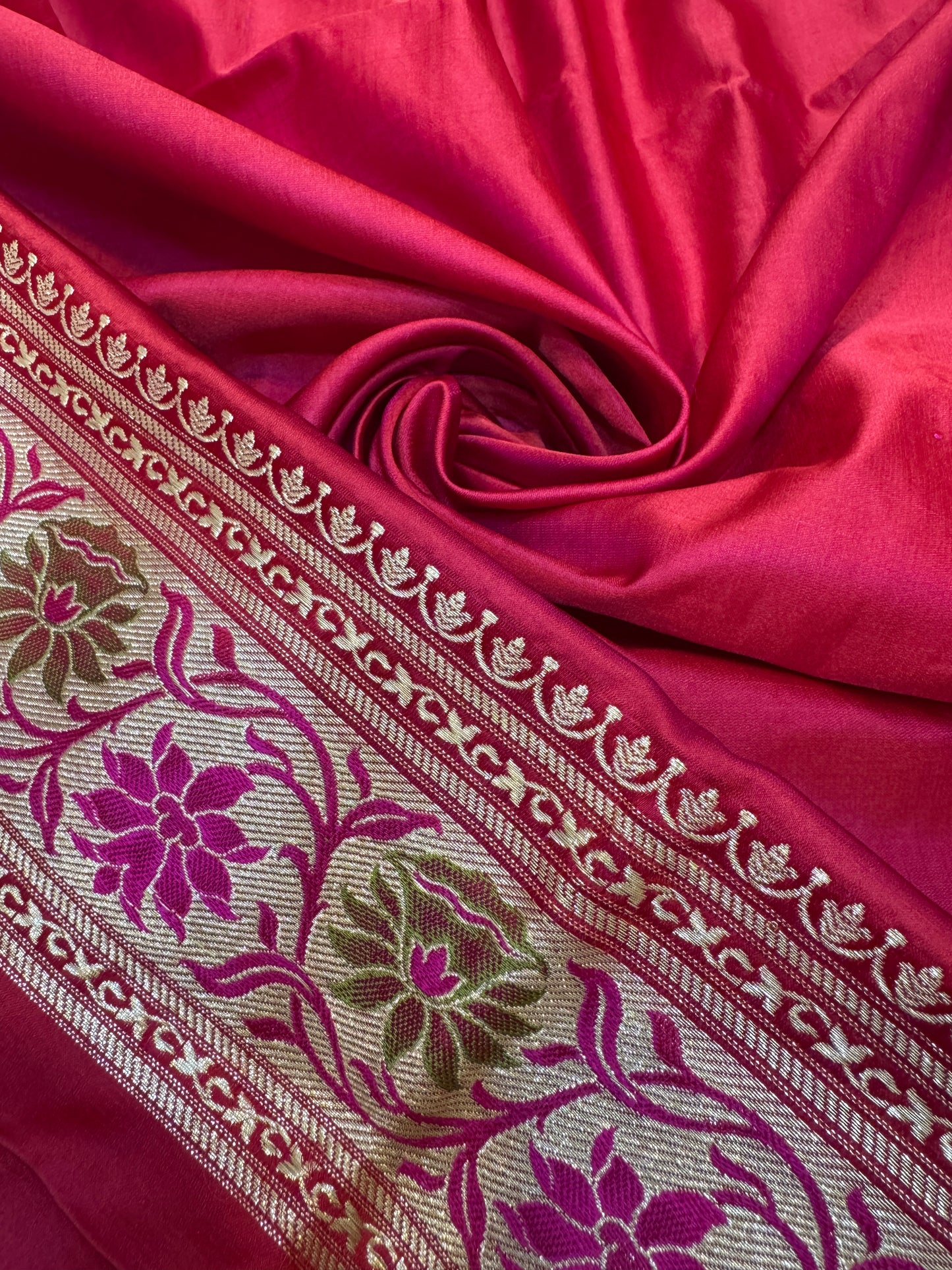 Pure Banarasi Satin Silk Dollar Buti Paithani Saree