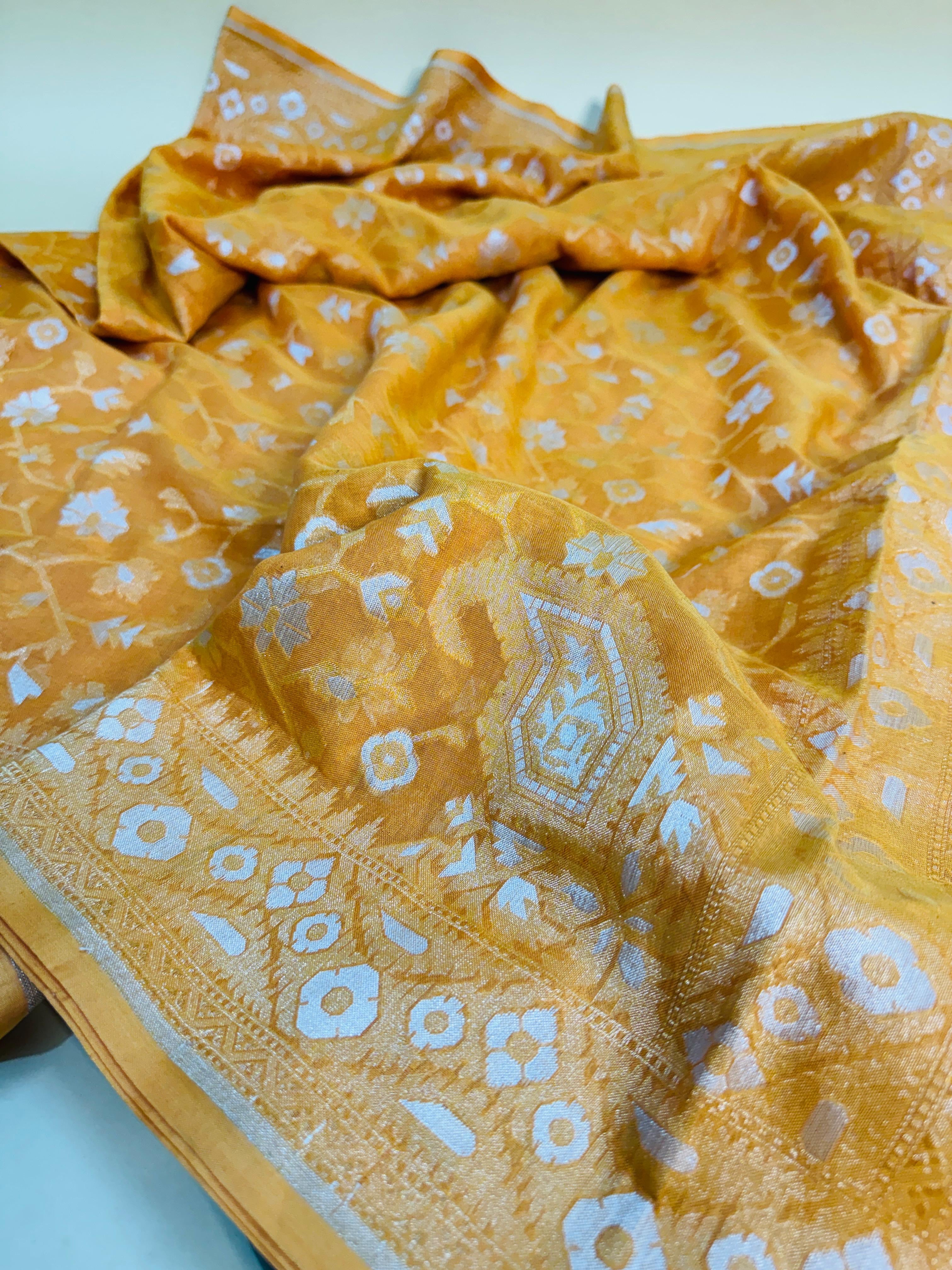 Pure Cotton Jamdani Jaal Saree