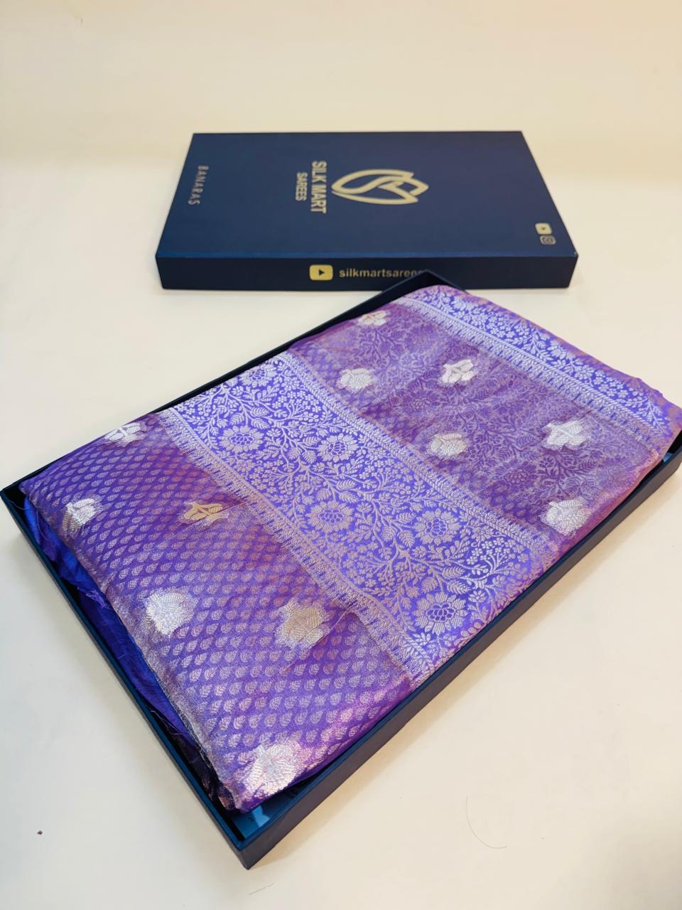 Pure Banarasi Chiniya Tissue Brocade Saree