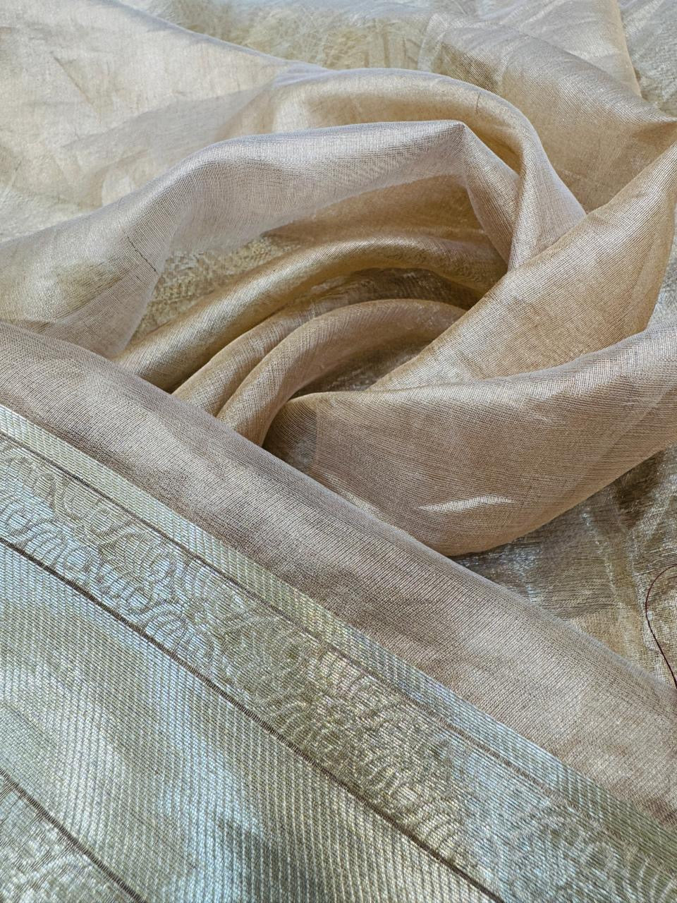 Tissue Brocade Jaal Saree