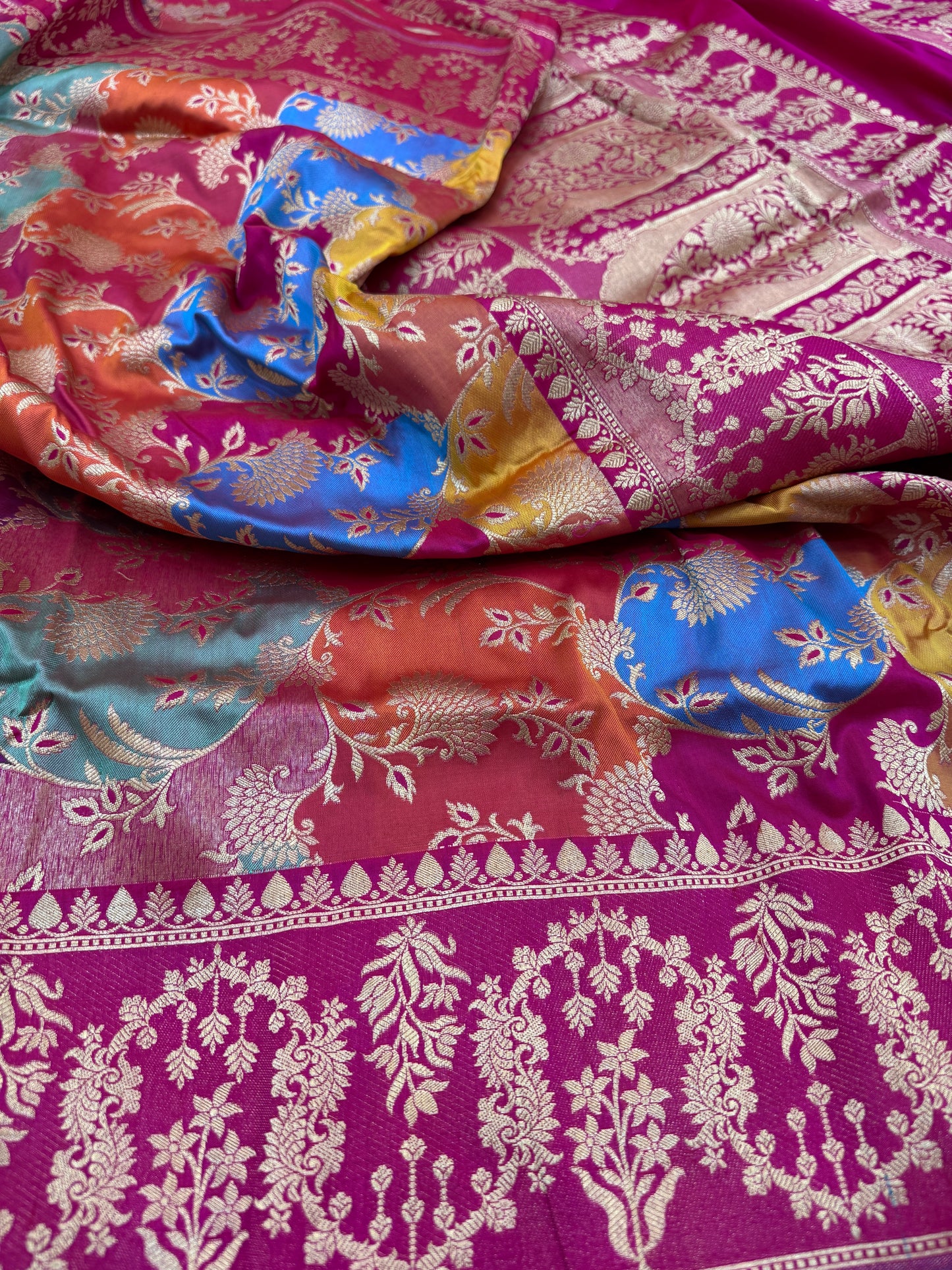 Pure Banarasi Katan Silk Rangkaat Saree