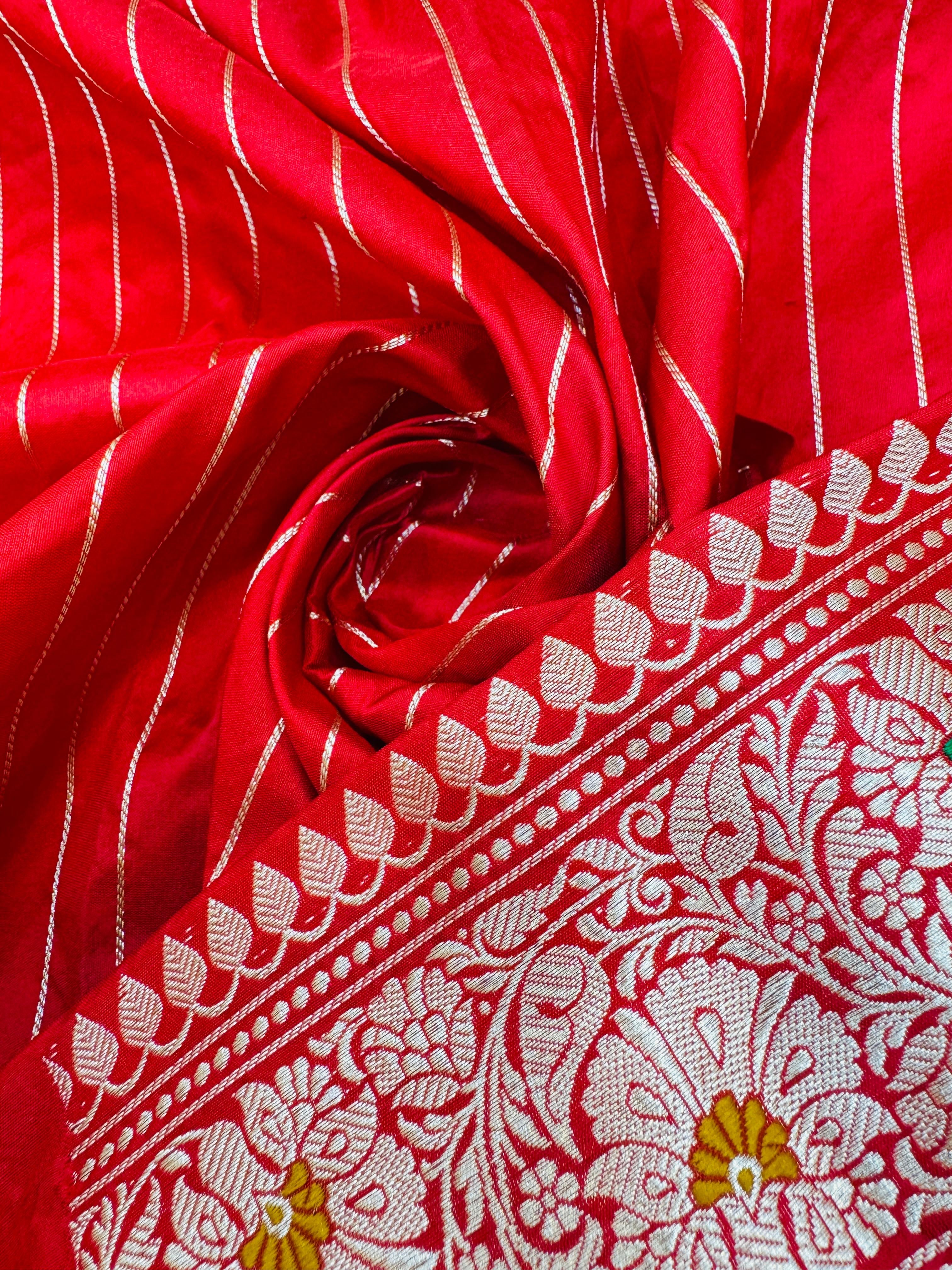 Katan Silk Skirt Check Saree