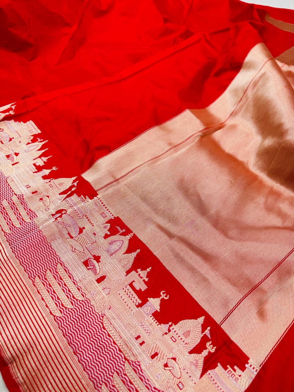 Pure Banarasi Katan Silk Ghat Saree