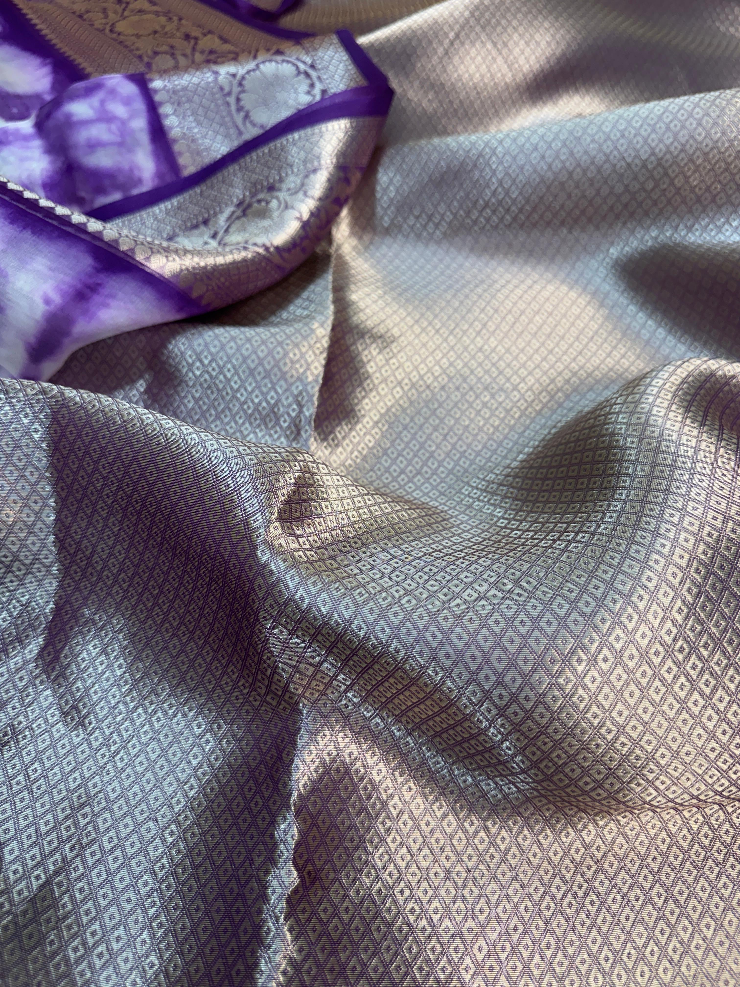 Kora Silk Designer Print Saree