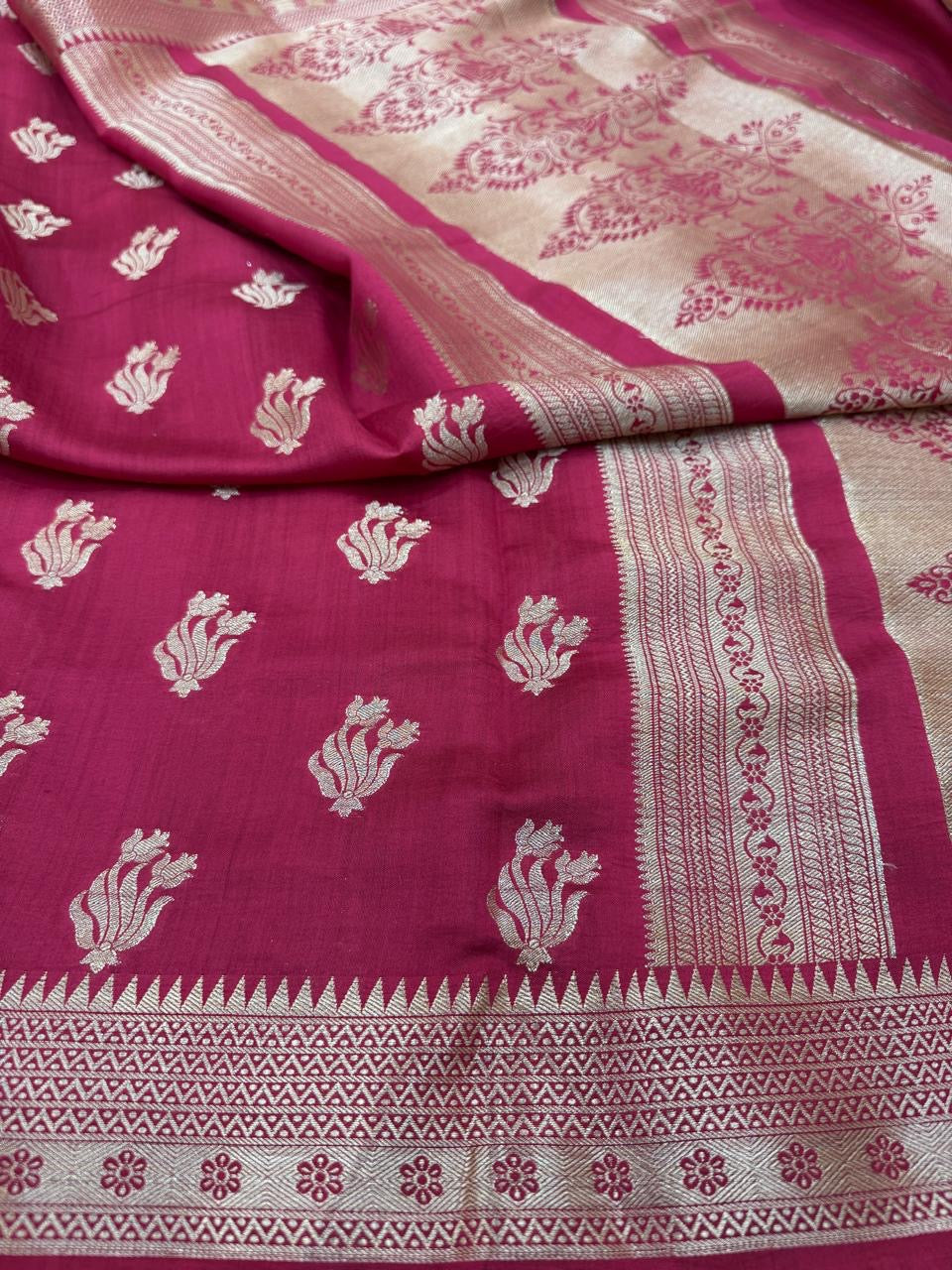 Pure Banarasi Chiniya Silk Buta Saree