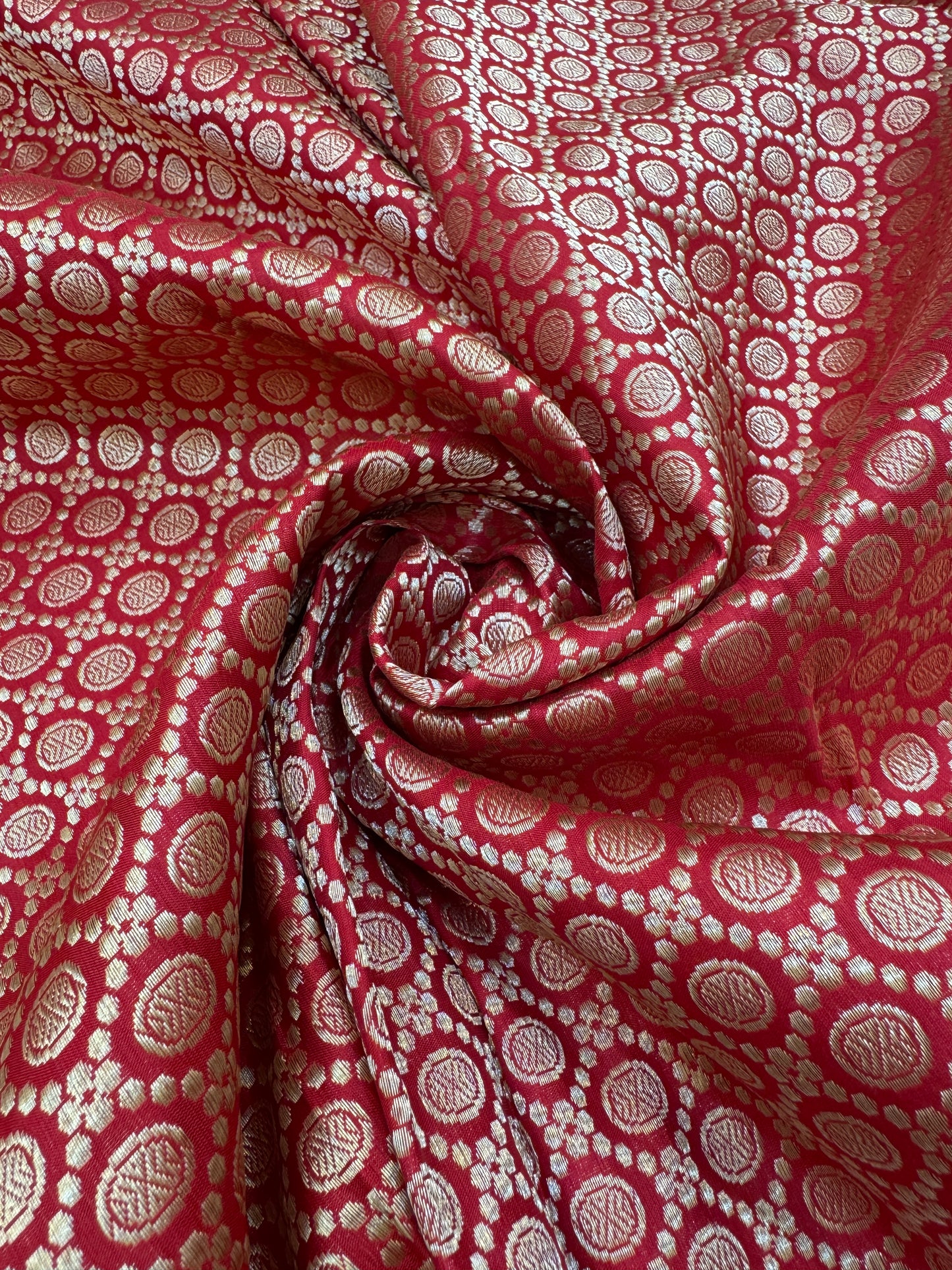 Pure Banarasi Katan Silk Kadhwa Buti Stripes Saree