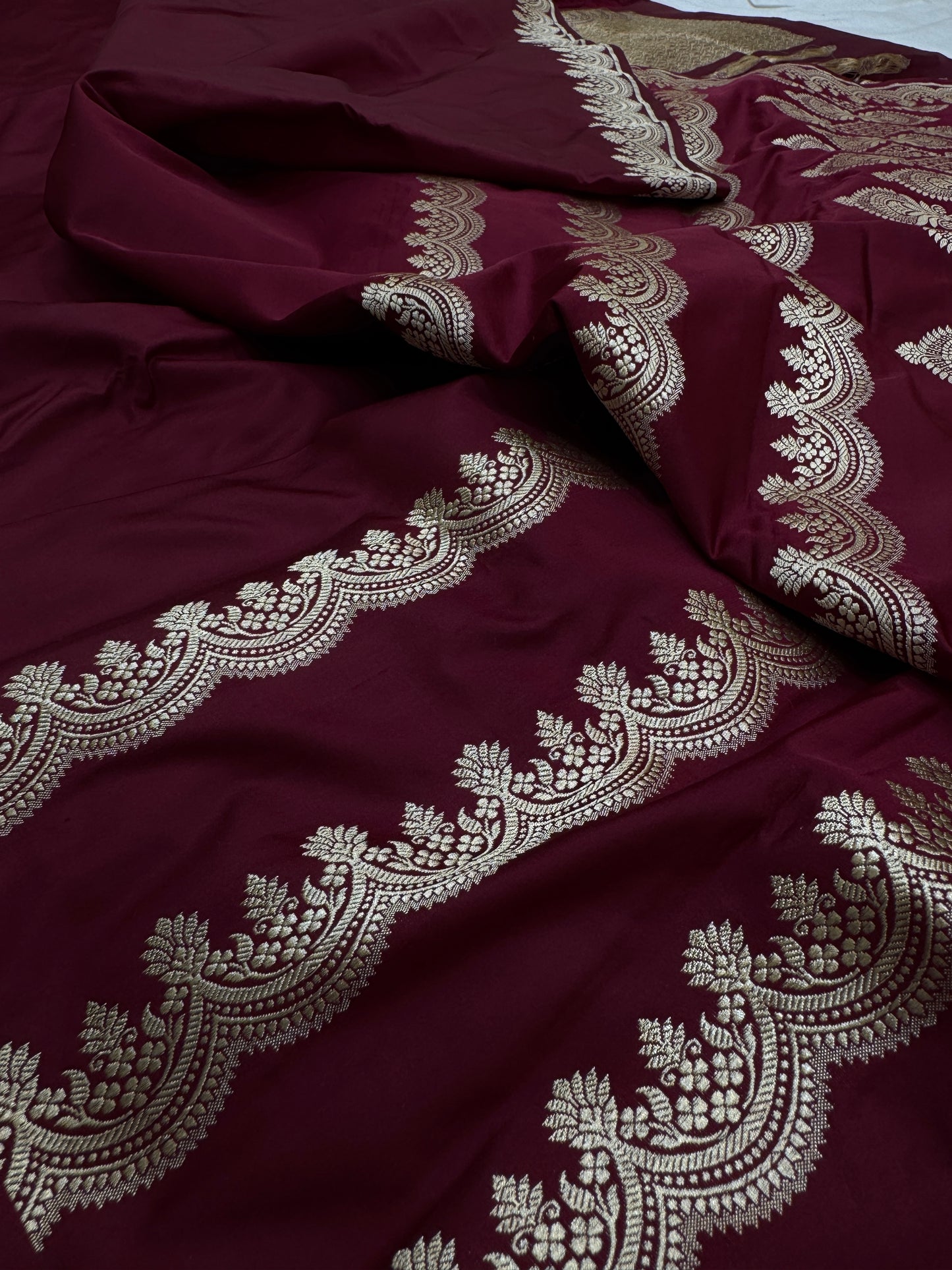 Pure Banarasi Katan Silk Plain Saree