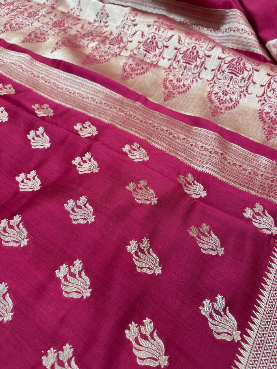 Pure Banarasi Chiniya Silk Buta Saree