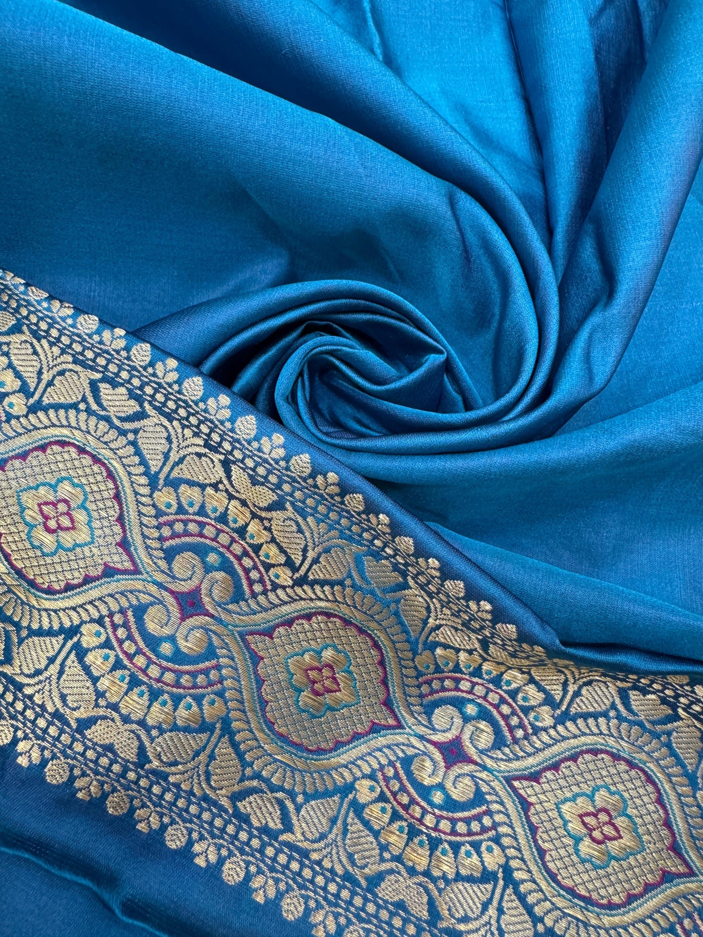 Pure Banarasi Satin Silk Triple Tanchoi