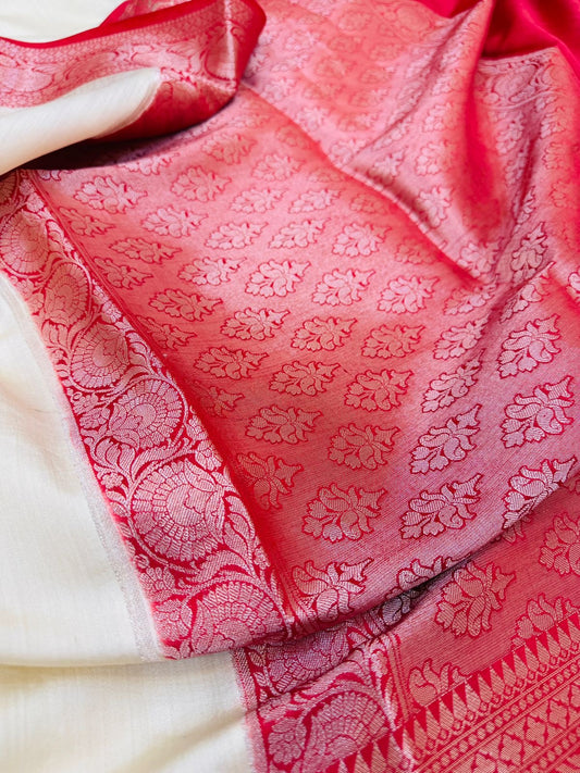 Pure Banarasi Chiniya Silk Plain Saree