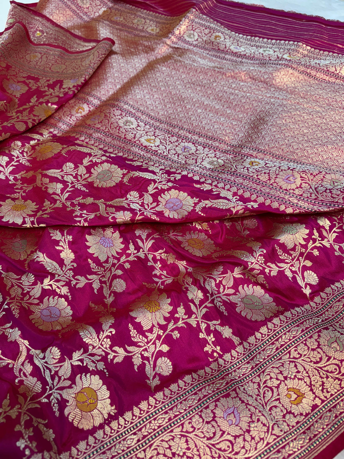 Katan Silk Mina Jaal Saree