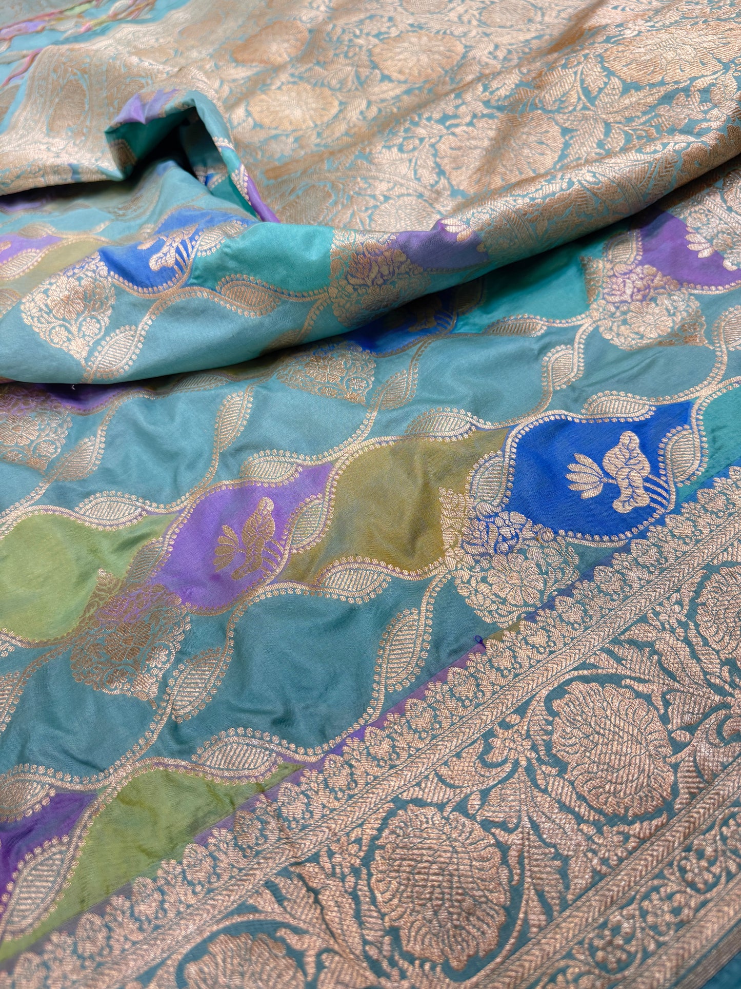 Pure Banarasi Katan Silk Rangkaat Saree