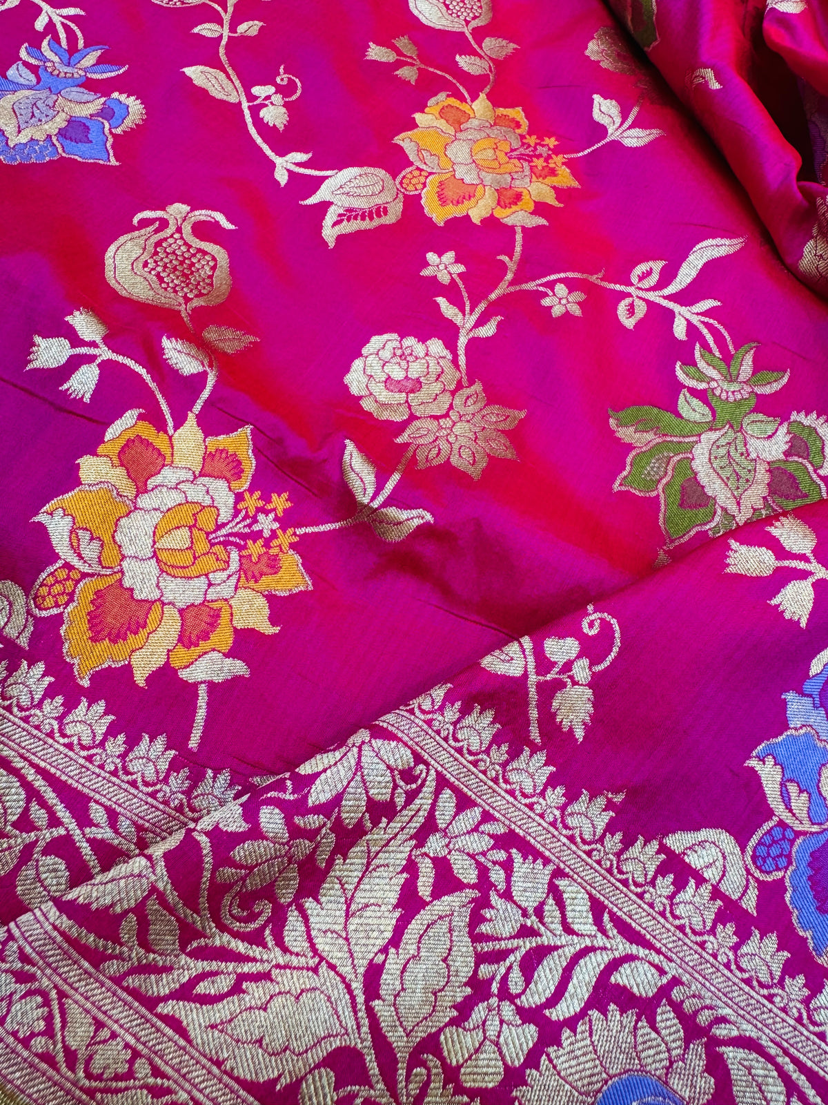 Cutwork Katan Mina Jaal Saree
