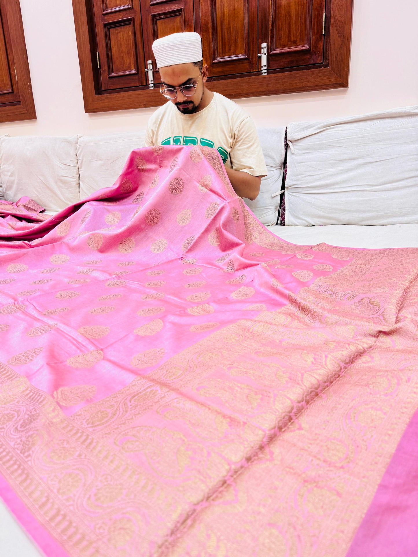 Pure Banarasi Chiniya Silk Buta Saree