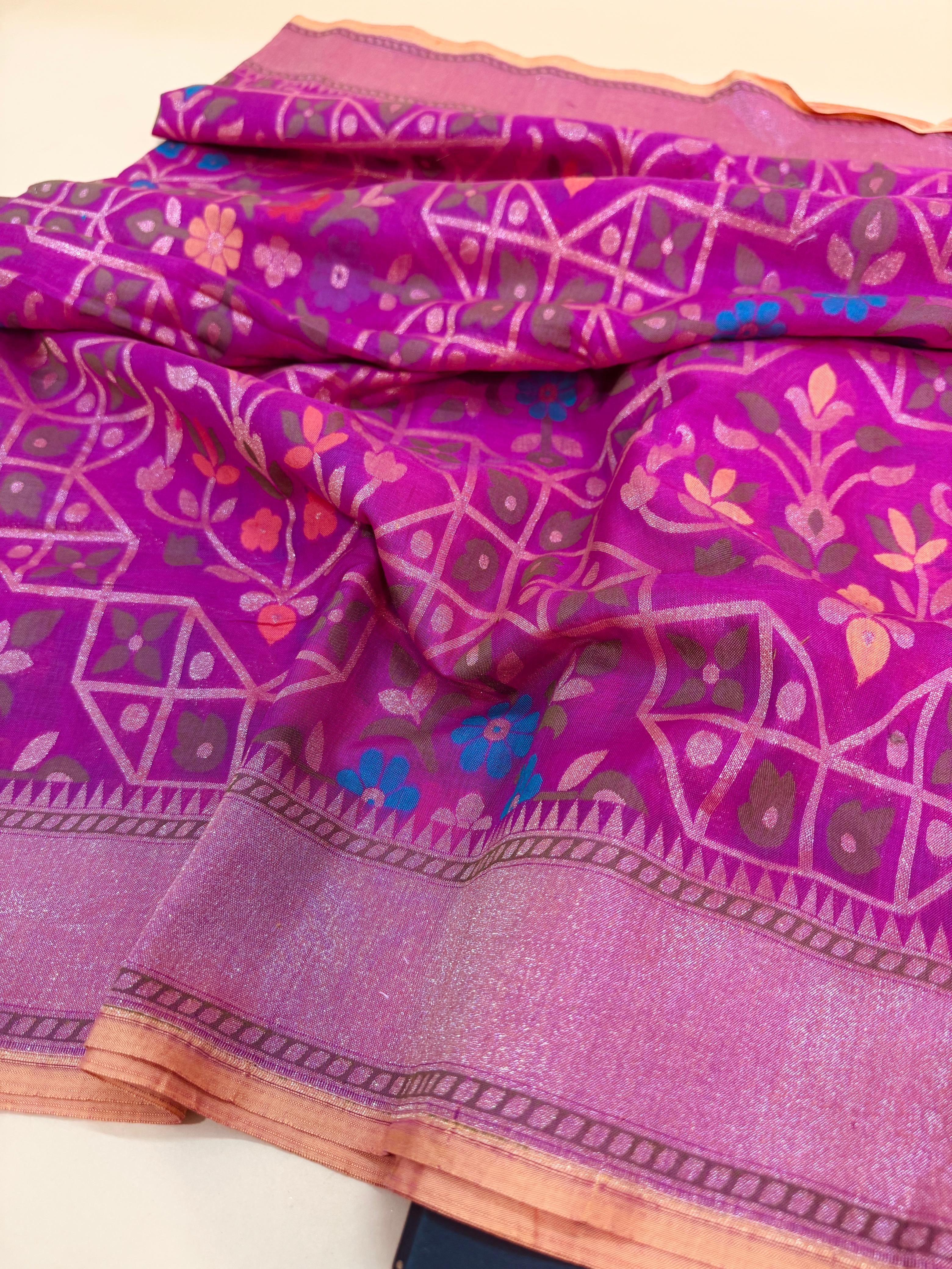 Pure Cotton Jamdani Saree