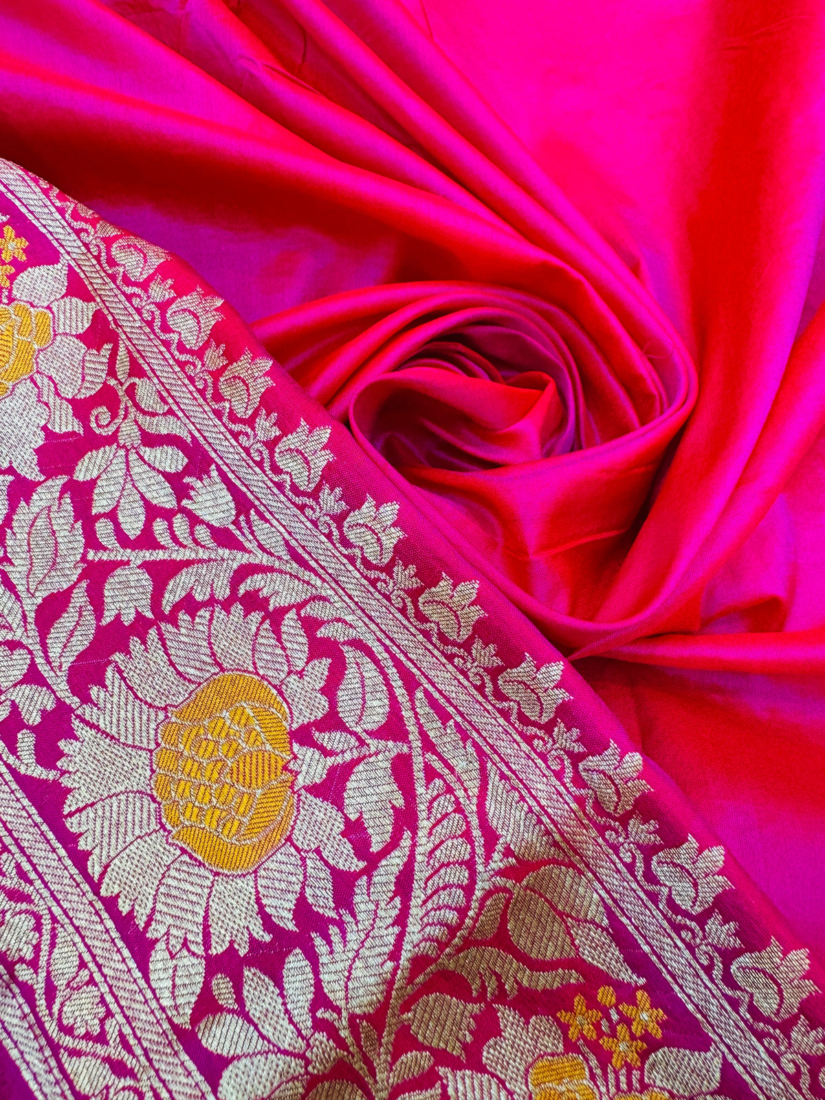 Cutwork Katan Mina Jaal Saree