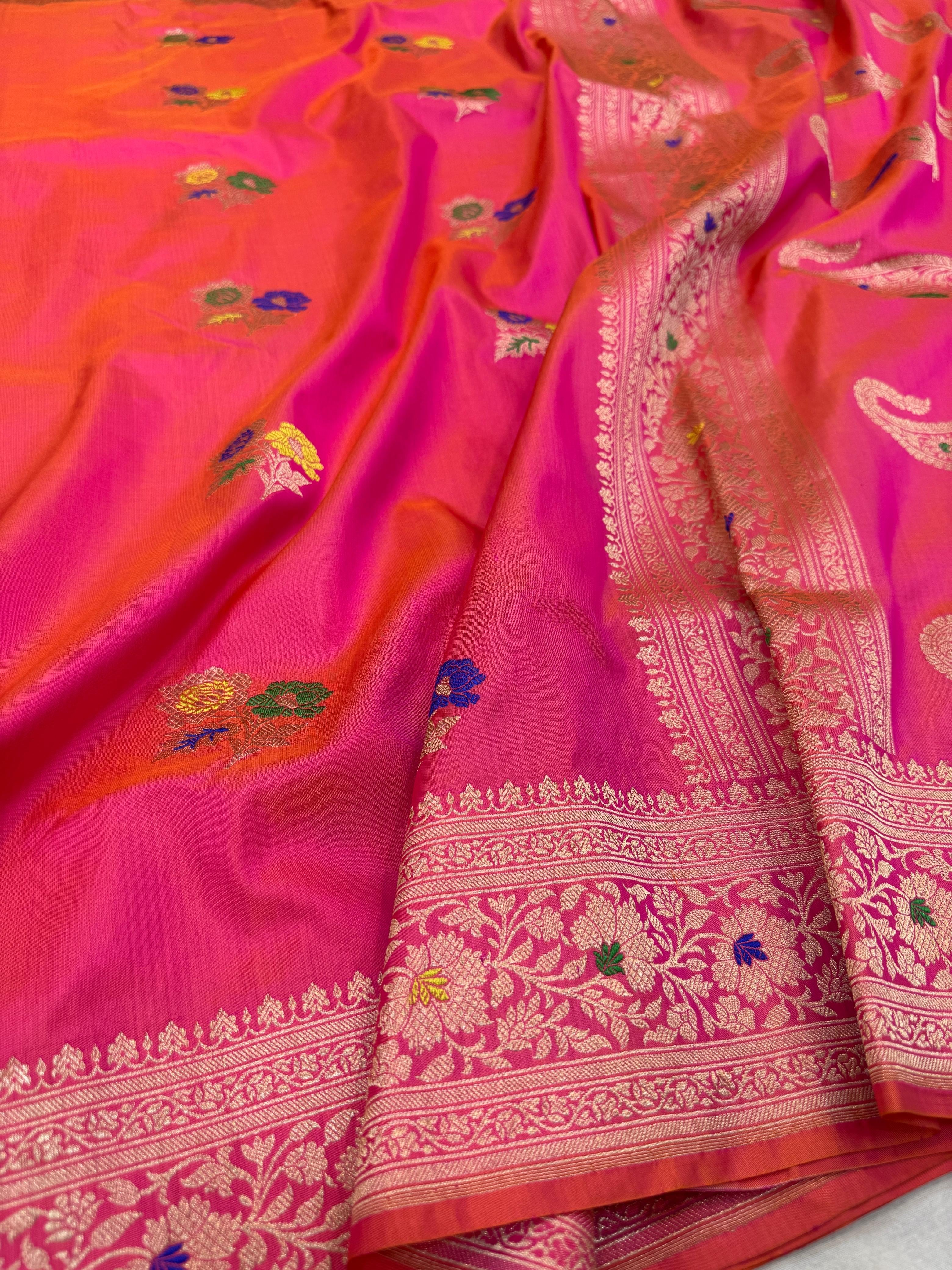 Katan Silk Mina Buta saree
