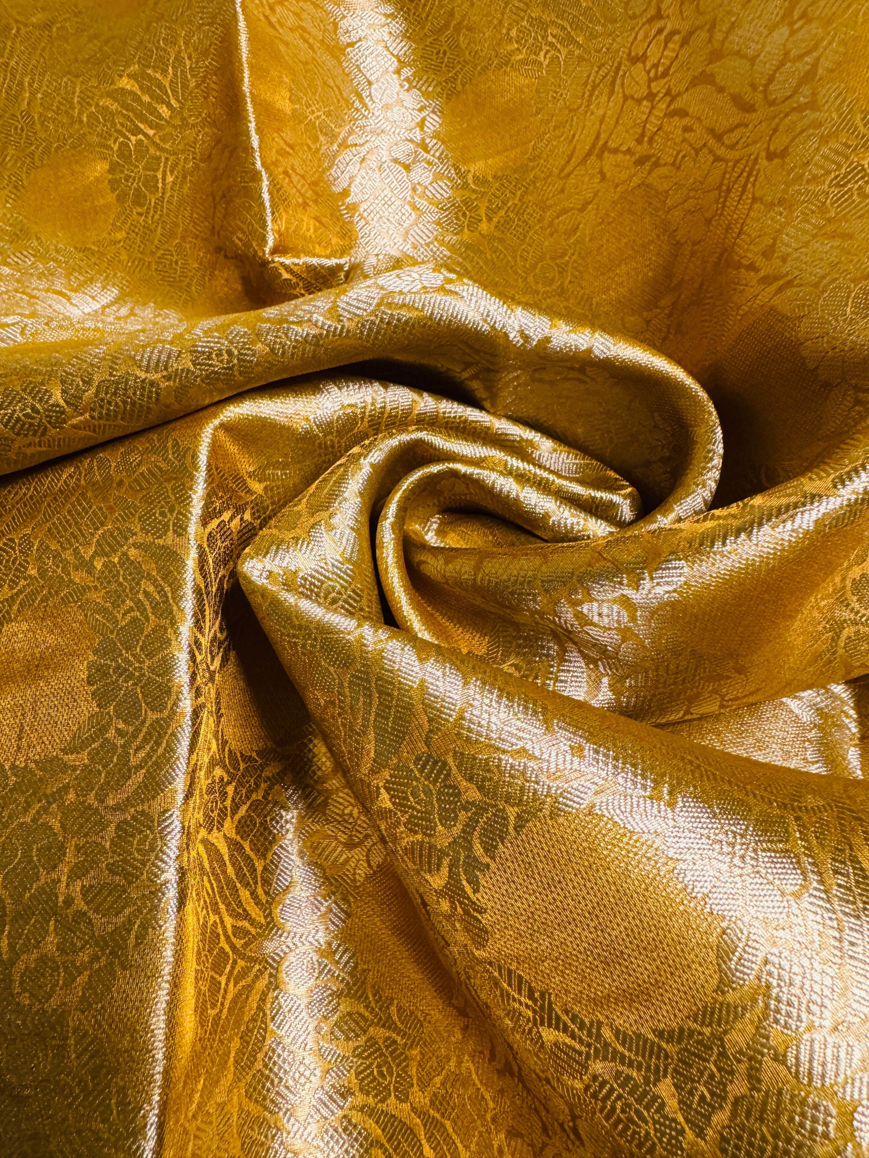 Pure Banarasi Tissue Silk Hand Embroidery Saree