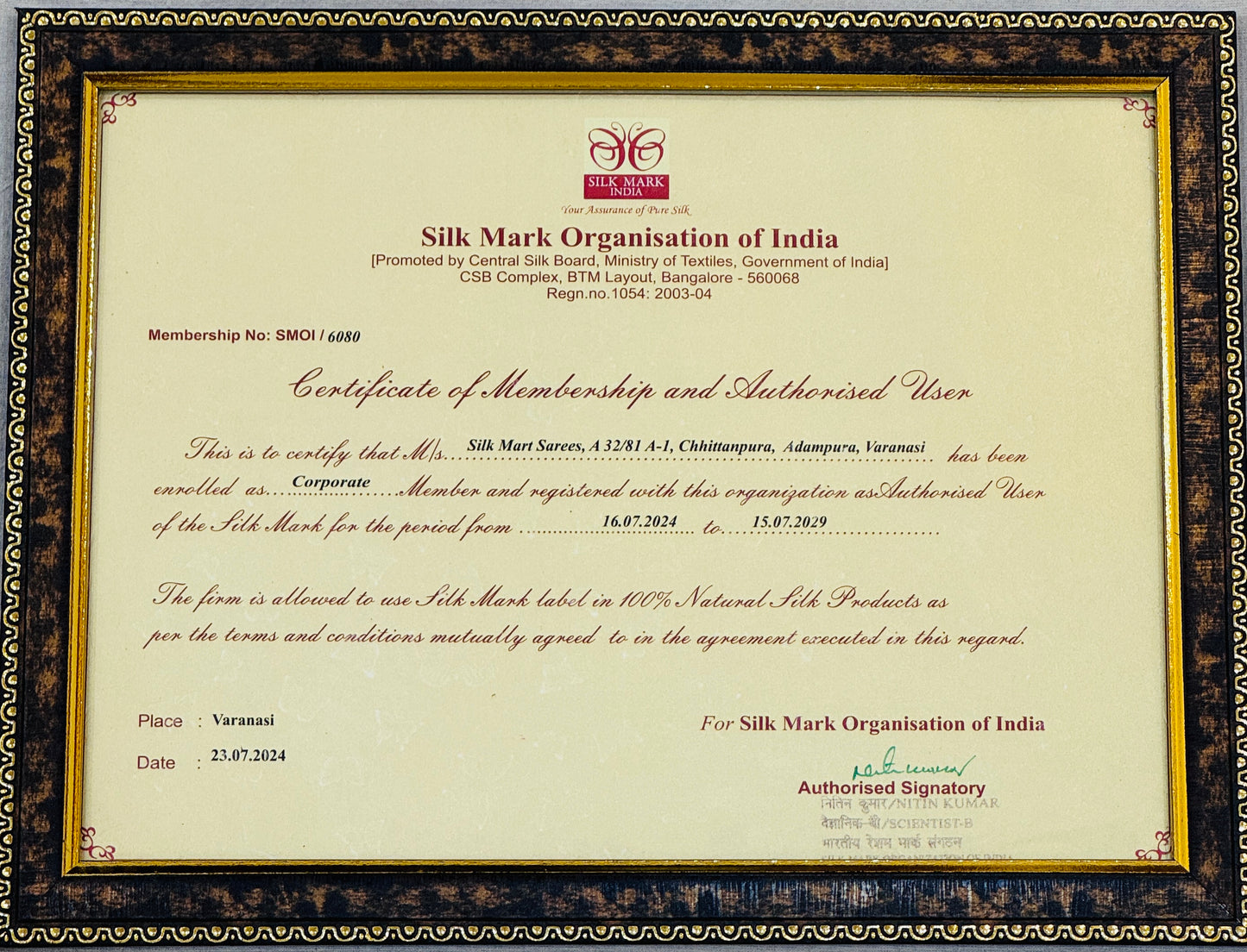 Pure Banarasi Katan Silk Jaal Saree