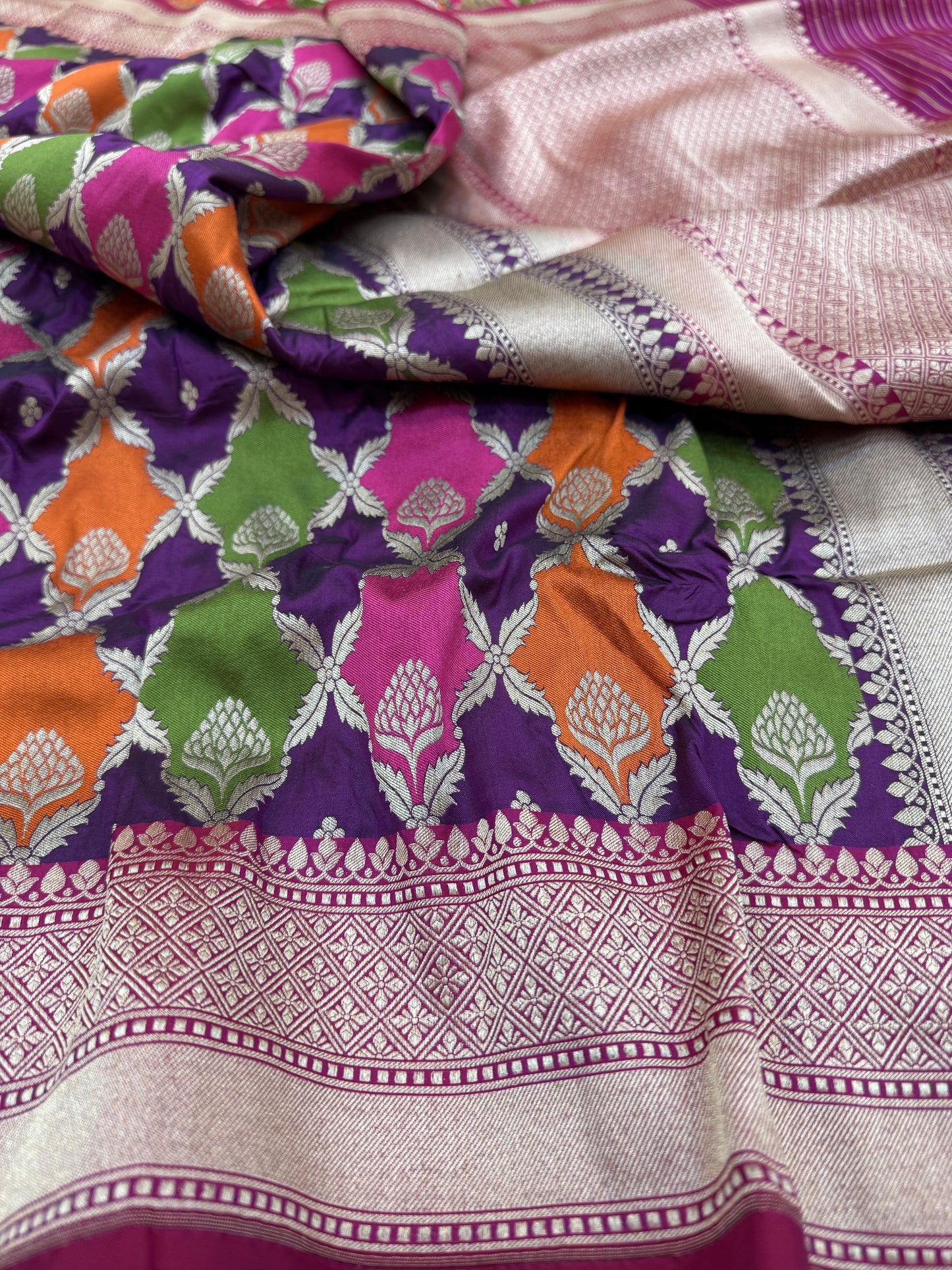 Pure Banarasi Katan Silk Rangkaat Saree