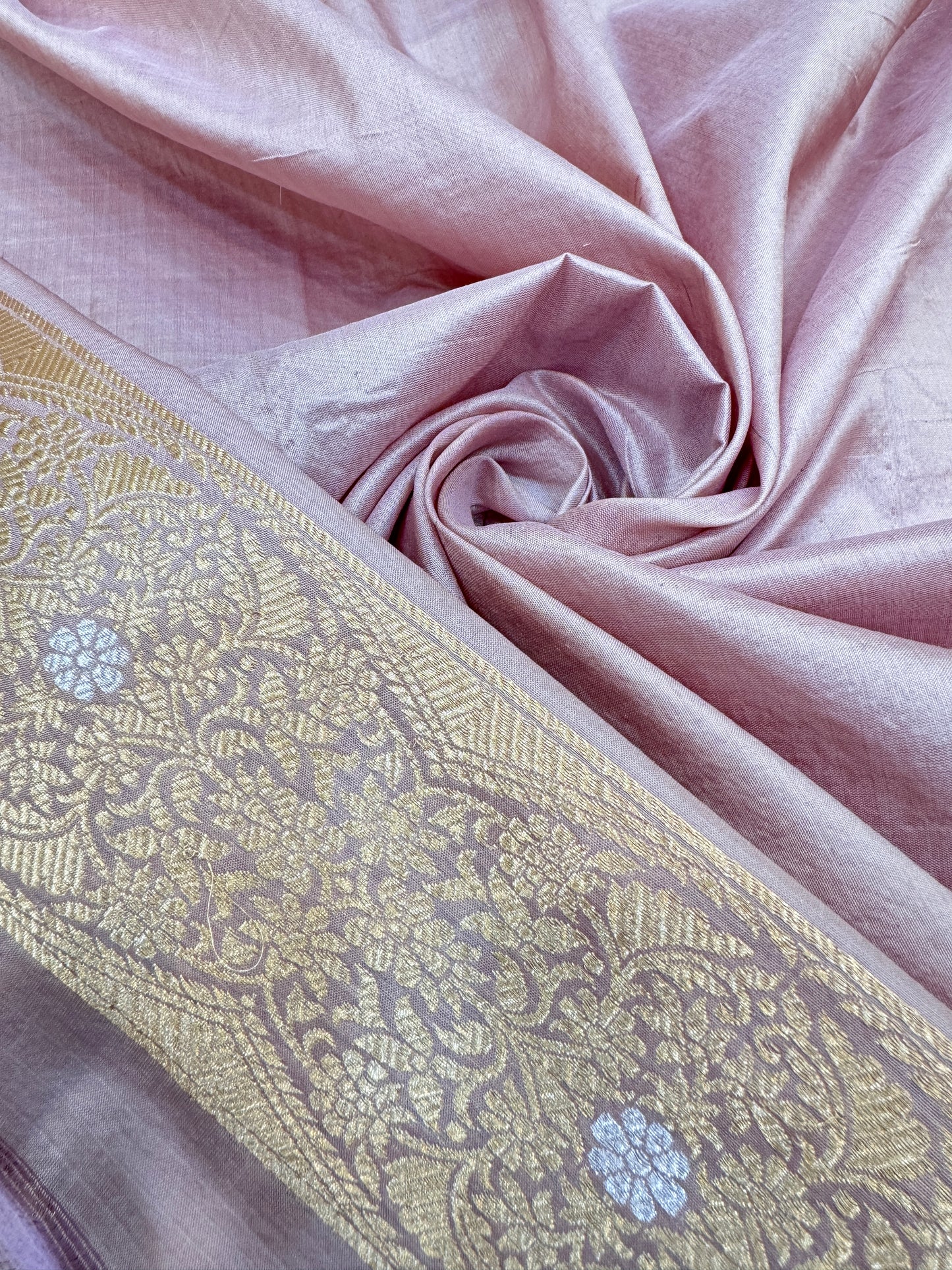 Pure Banarasi Katan Silk Sona Mina Jaal Saree