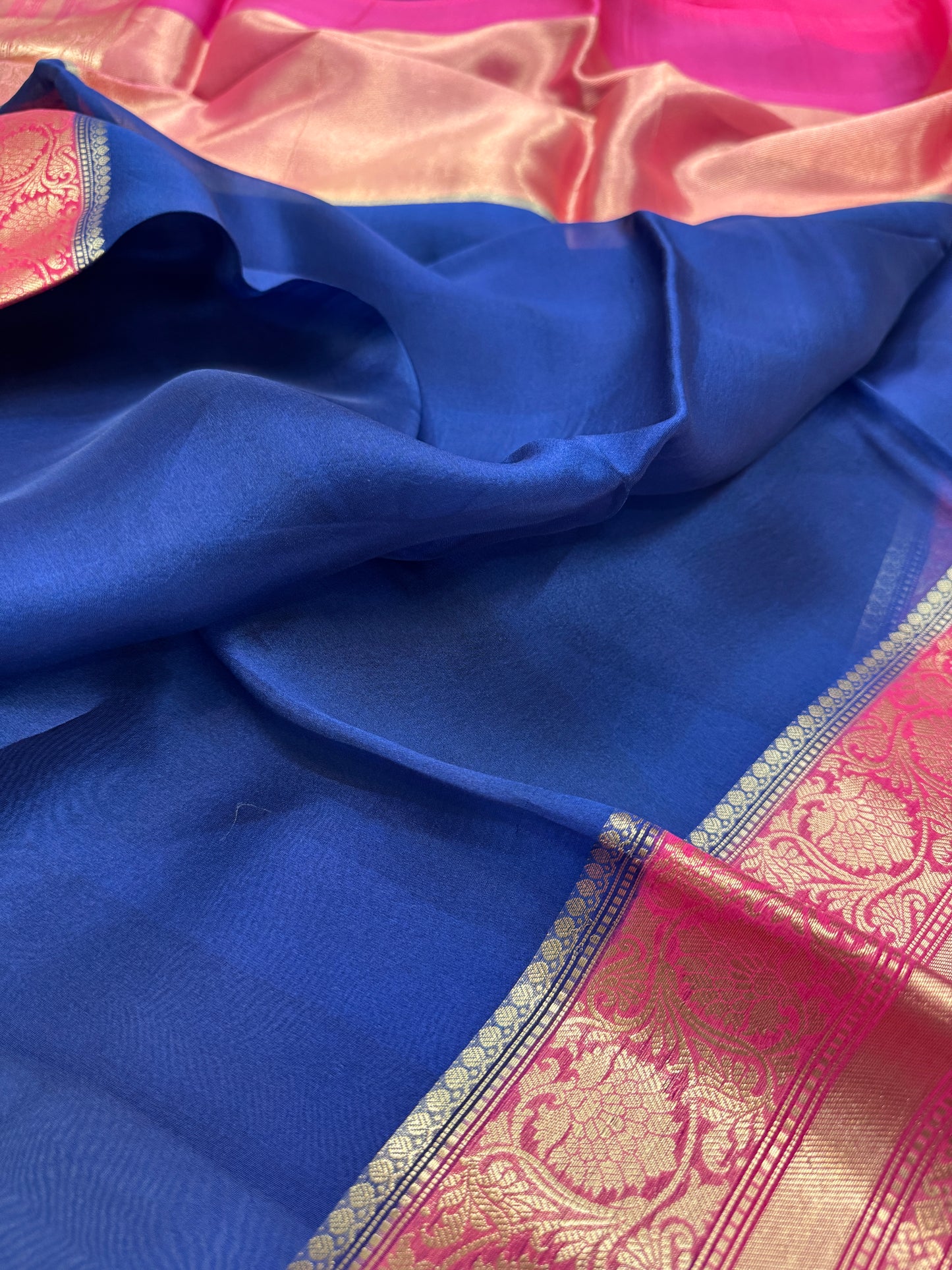 Pure Banarasi Kora Silk Plain Saree