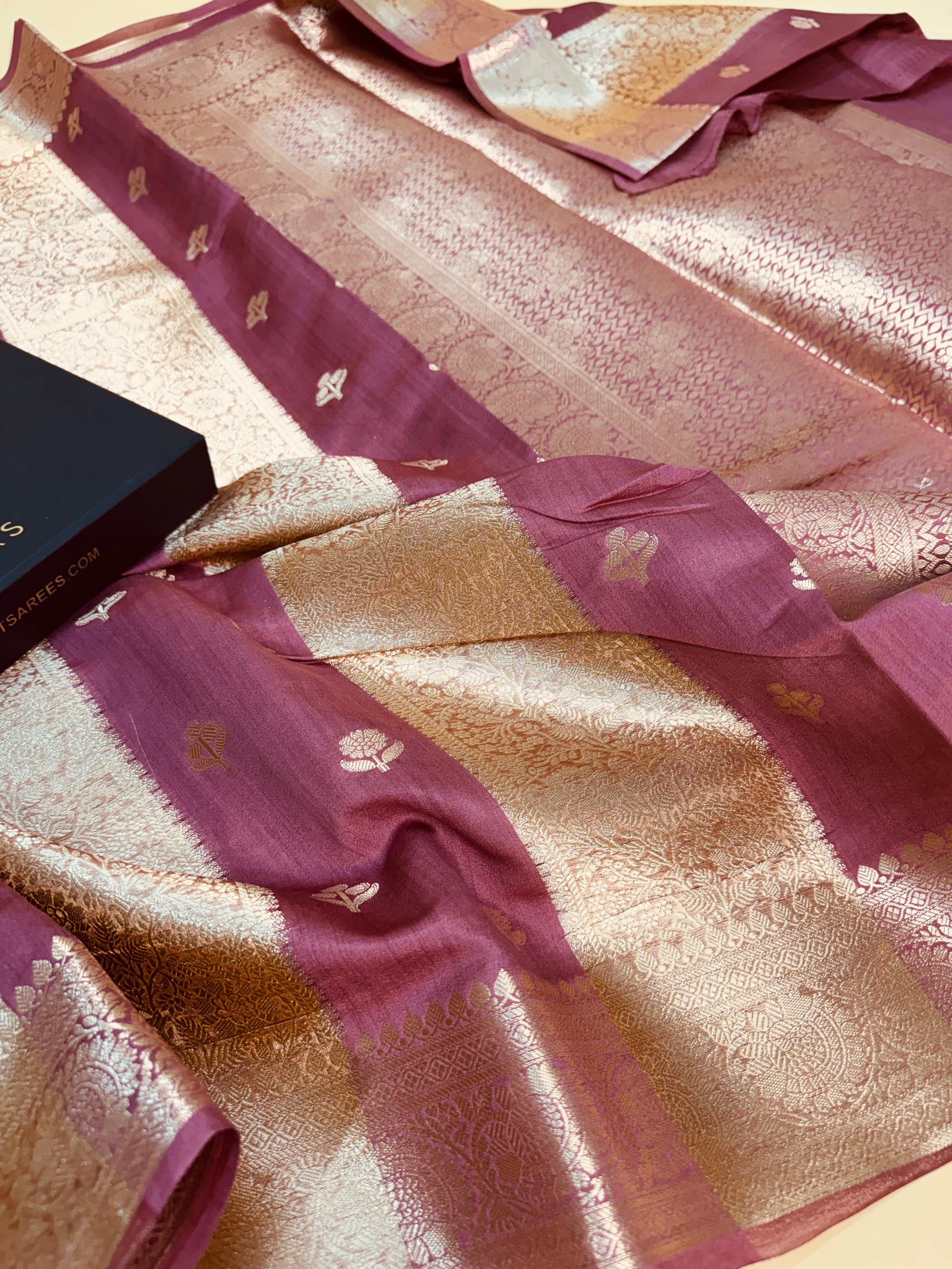 Pure Banarasi Chiniya Tissue Brocade Saree