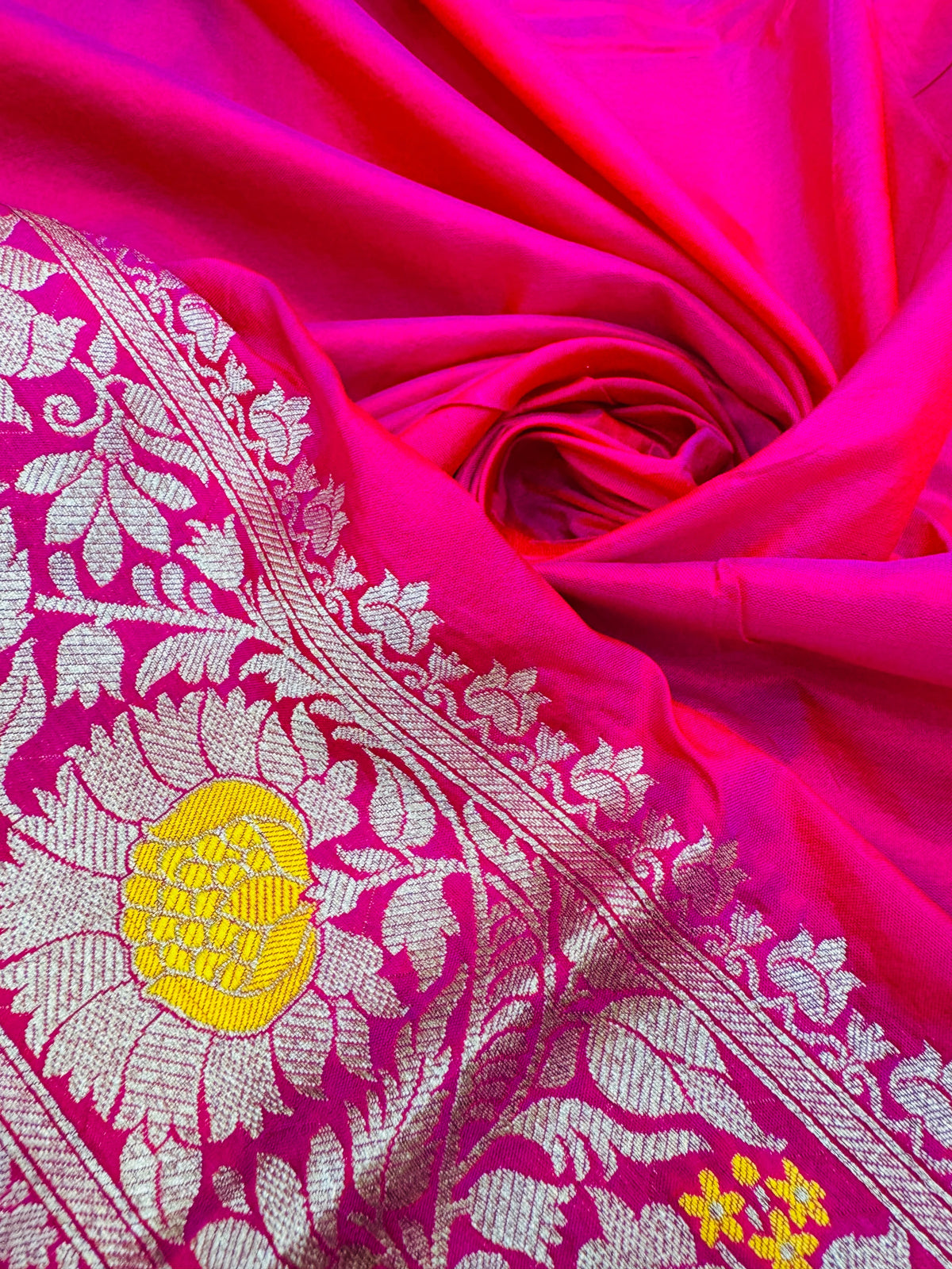 Cutwork Katan Mina Jaal Saree