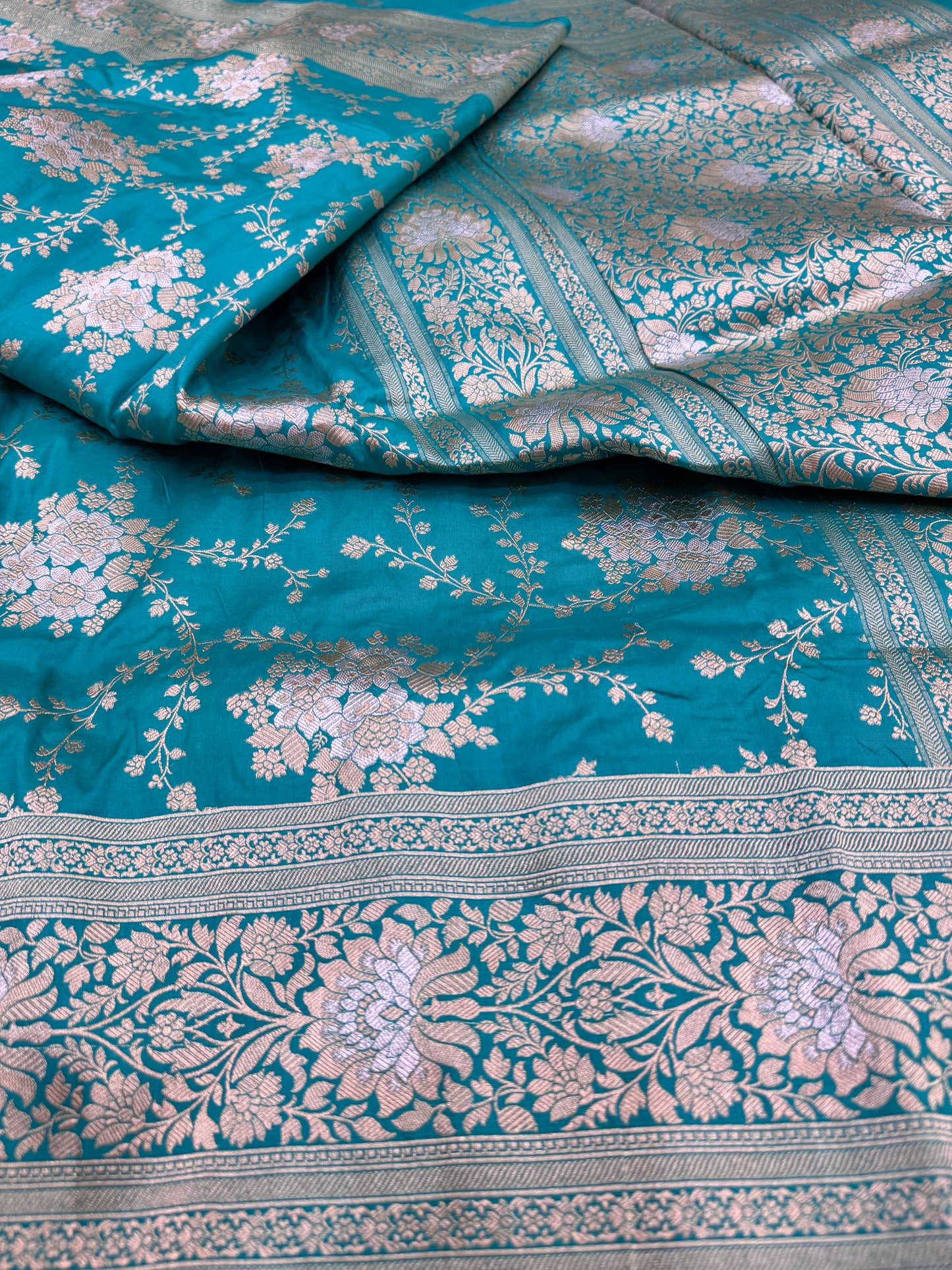 Pure Banarasi Katan Silk Sona Mina Jaal Saree