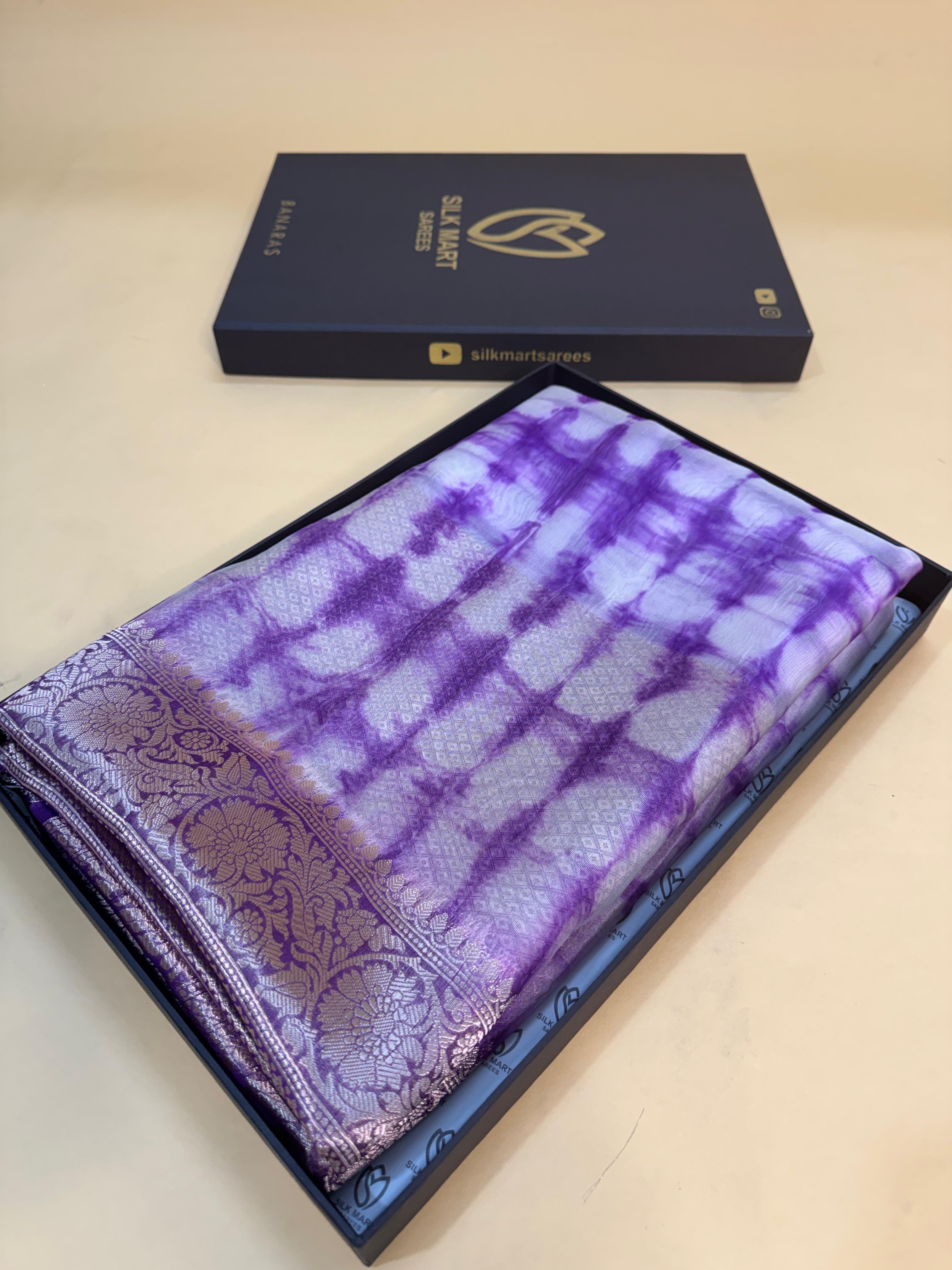 Kora Silk Designer Print Saree