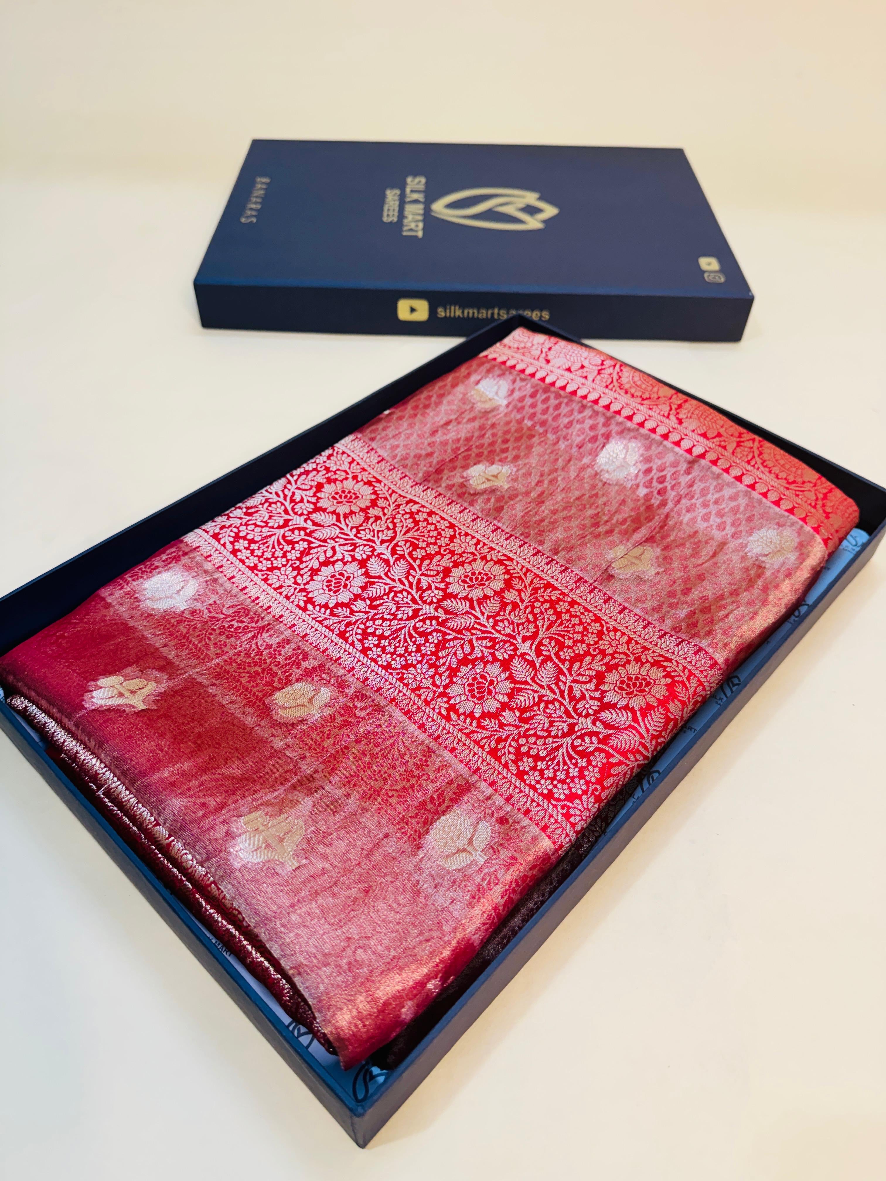 Pure Banarasi Chiniya Tissue Brocade Saree