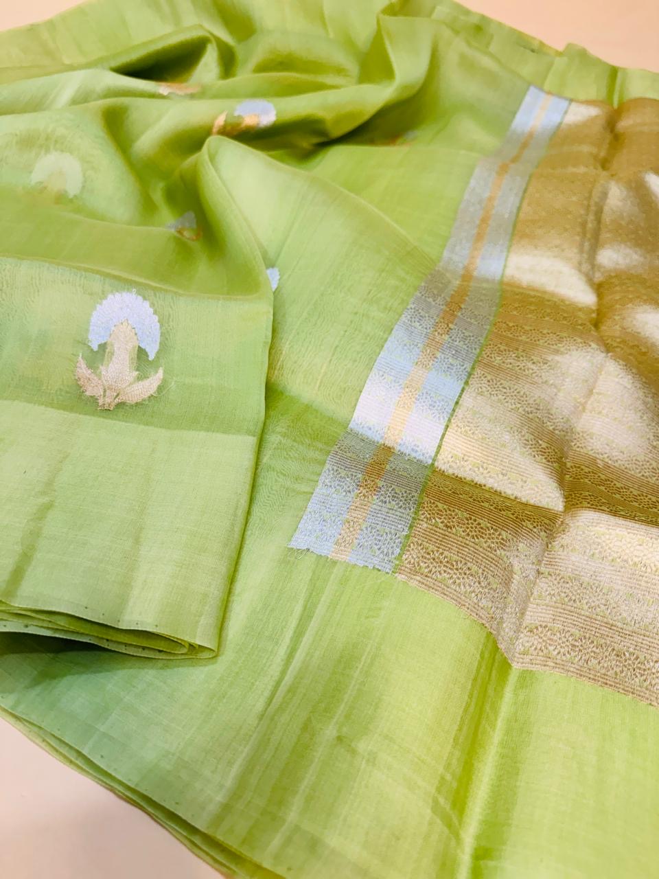 Kora Organza Silk Buta Saree