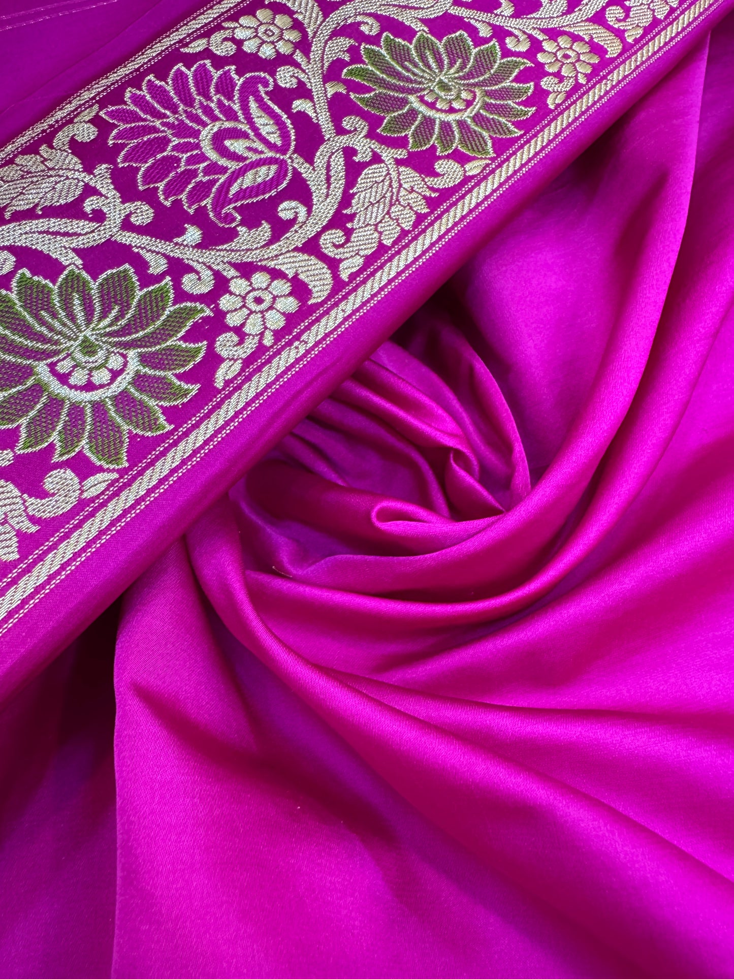 Pure Banarasi Satin Zari Waskat Jaal Saree
