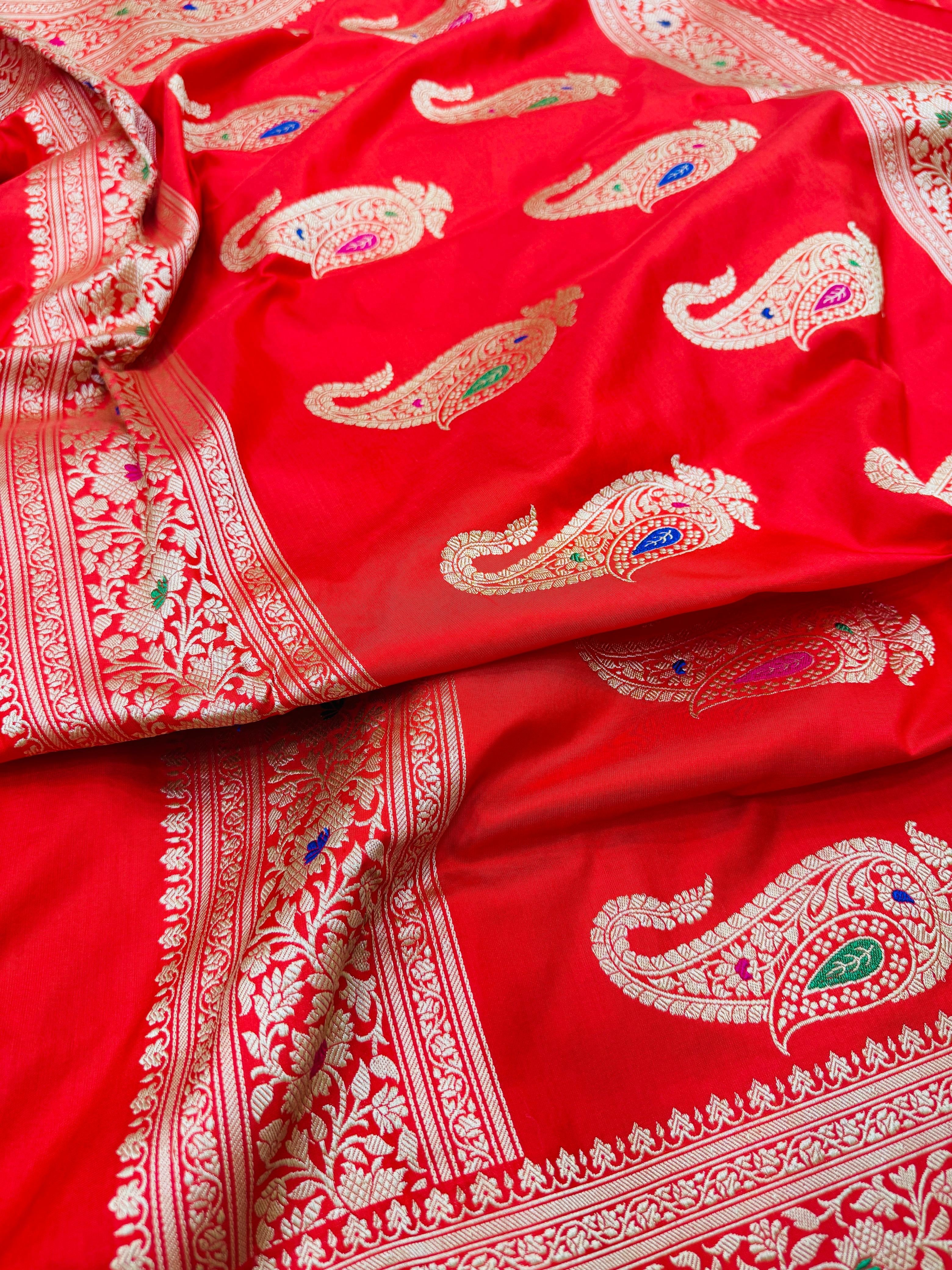 Katan Silk Mina Buta saree
