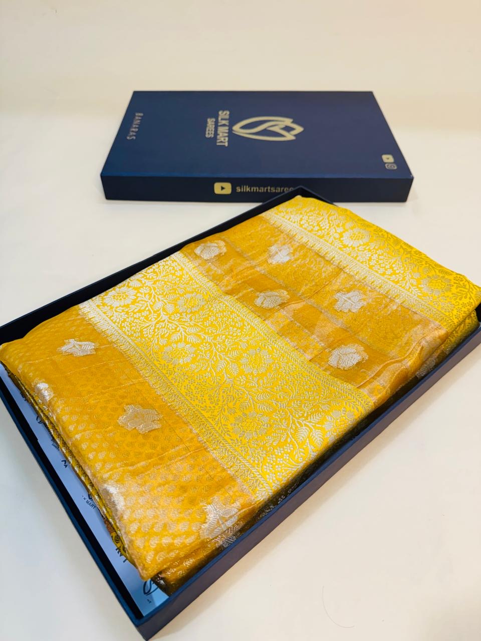 Pure Banarasi Chiniya Tissue Brocade Saree