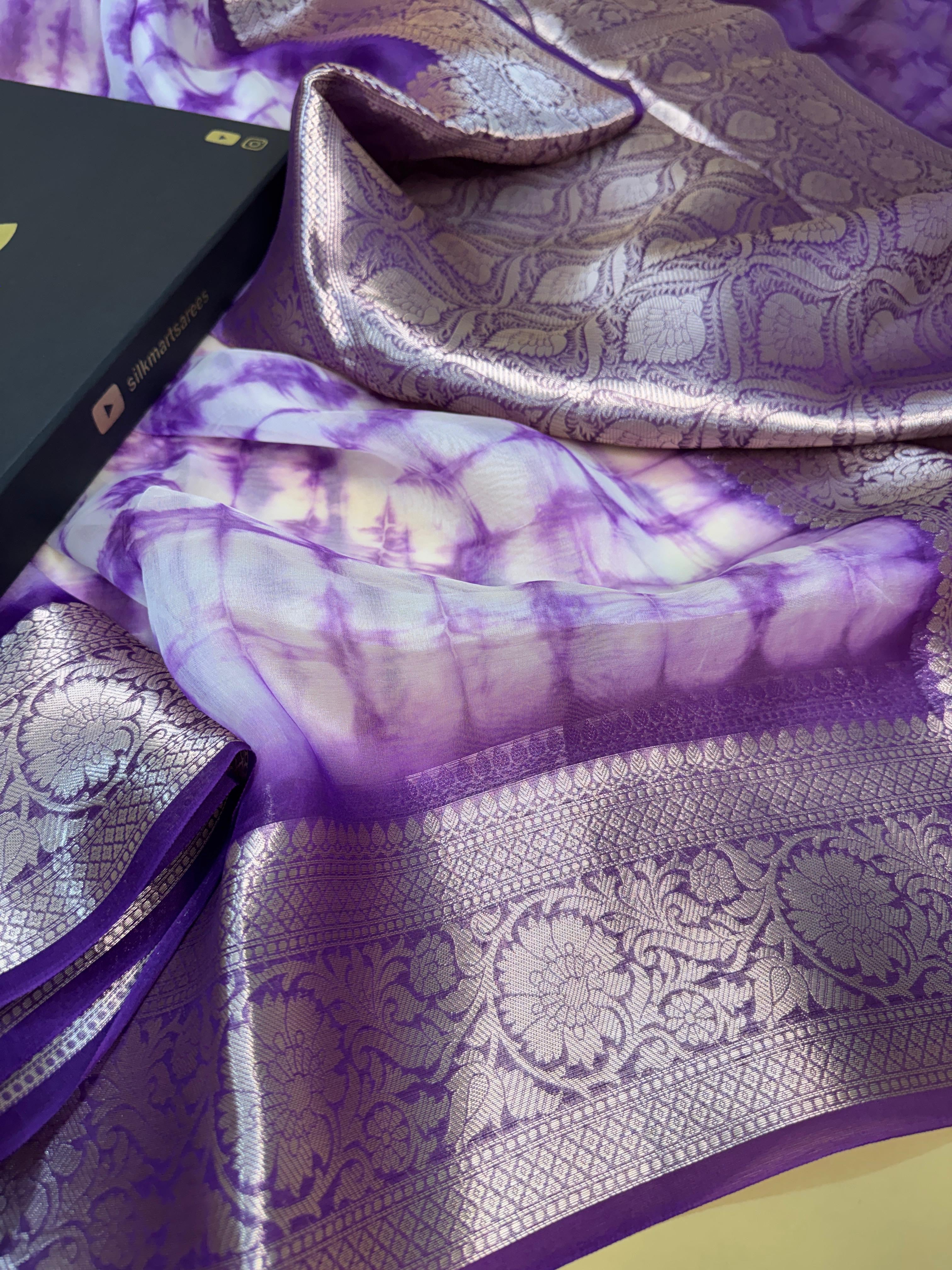 Kora Silk Designer Print Saree