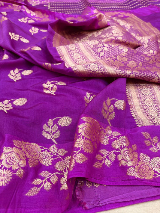Pure Banarasi Chiniya Silk Buta Saree