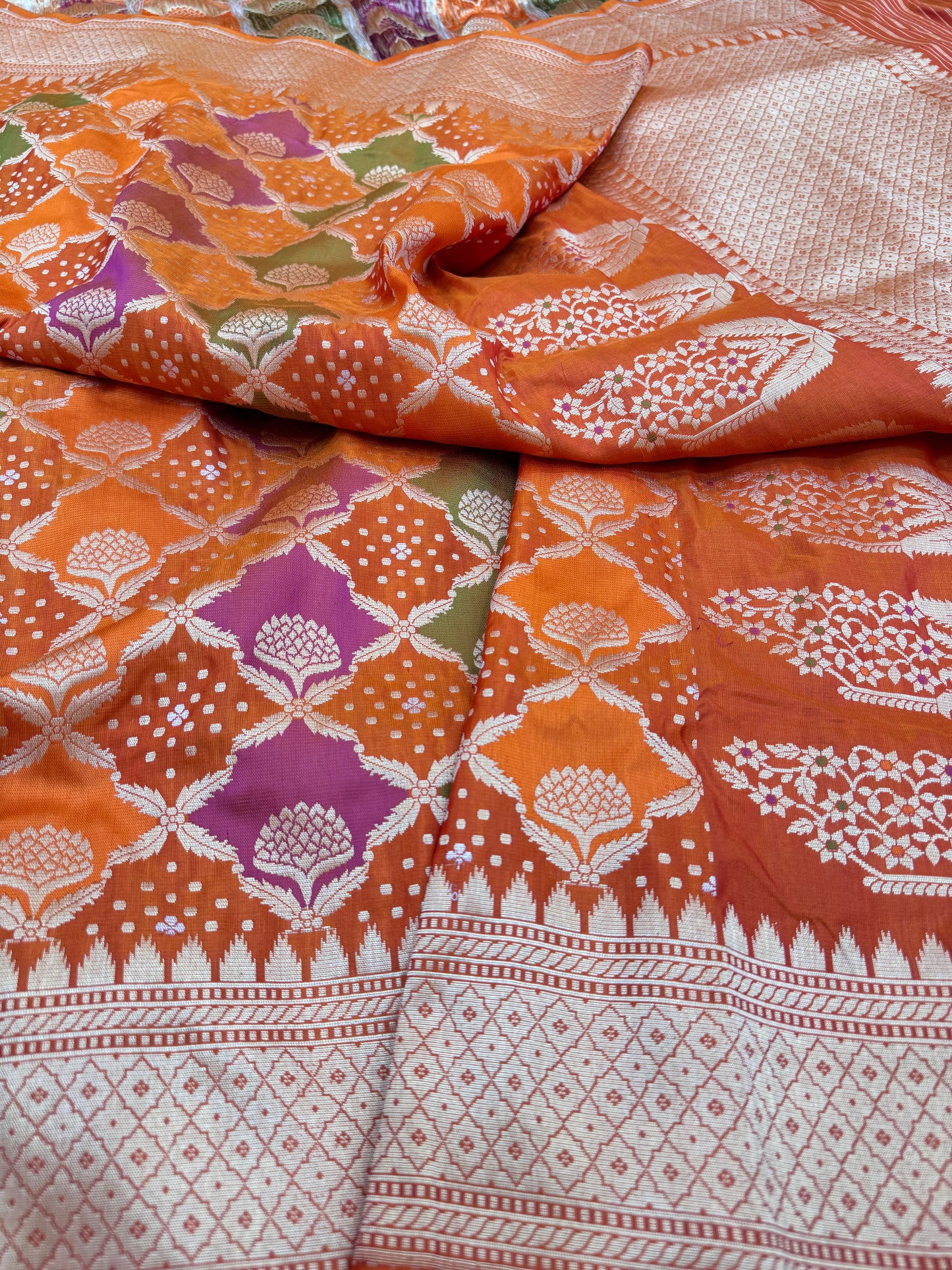 Pure Banarasi Katan Silk Rangkaat Saree