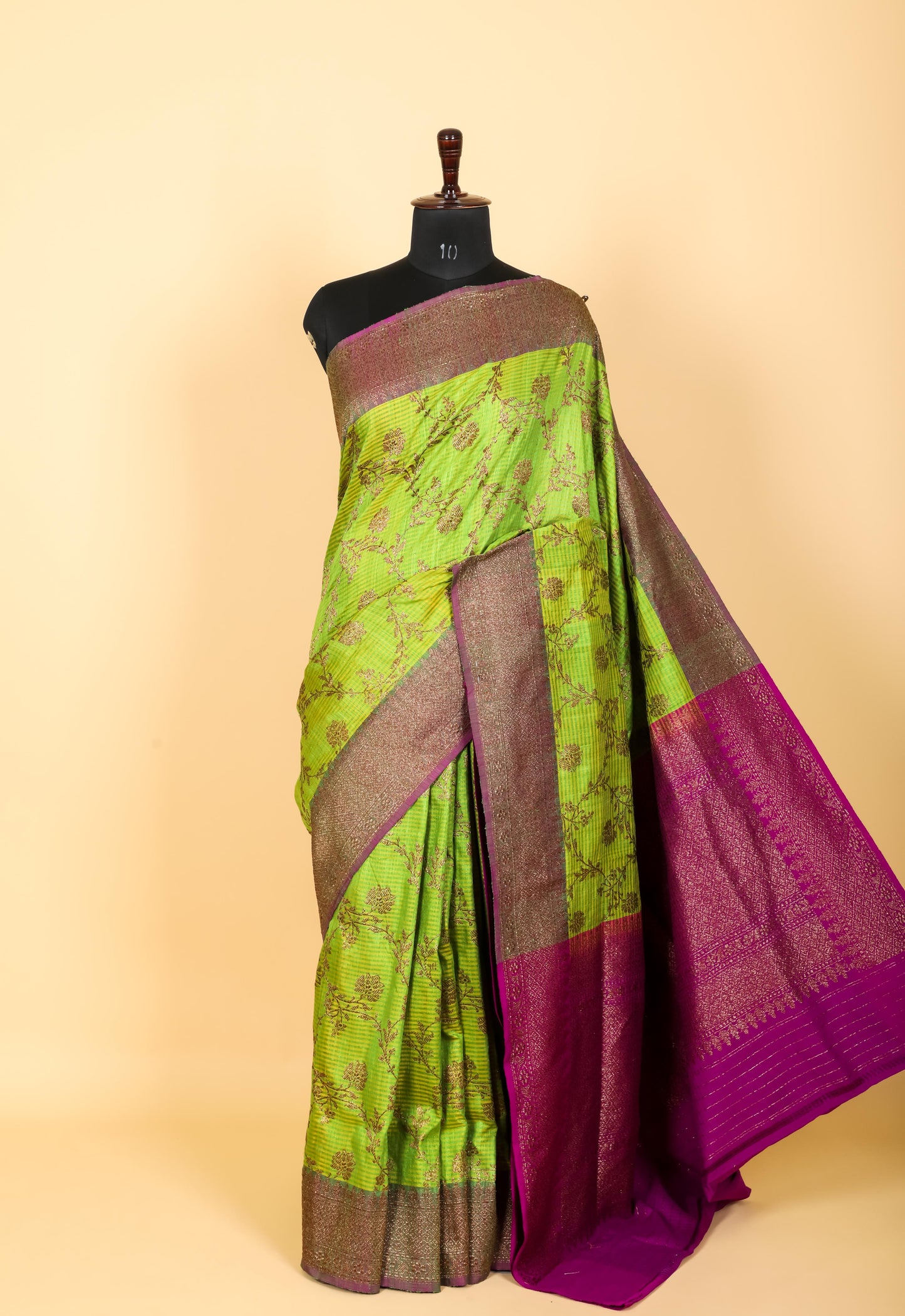 Pure Raw Dupion Silk Kadhwa Jaal Banarasi Saree