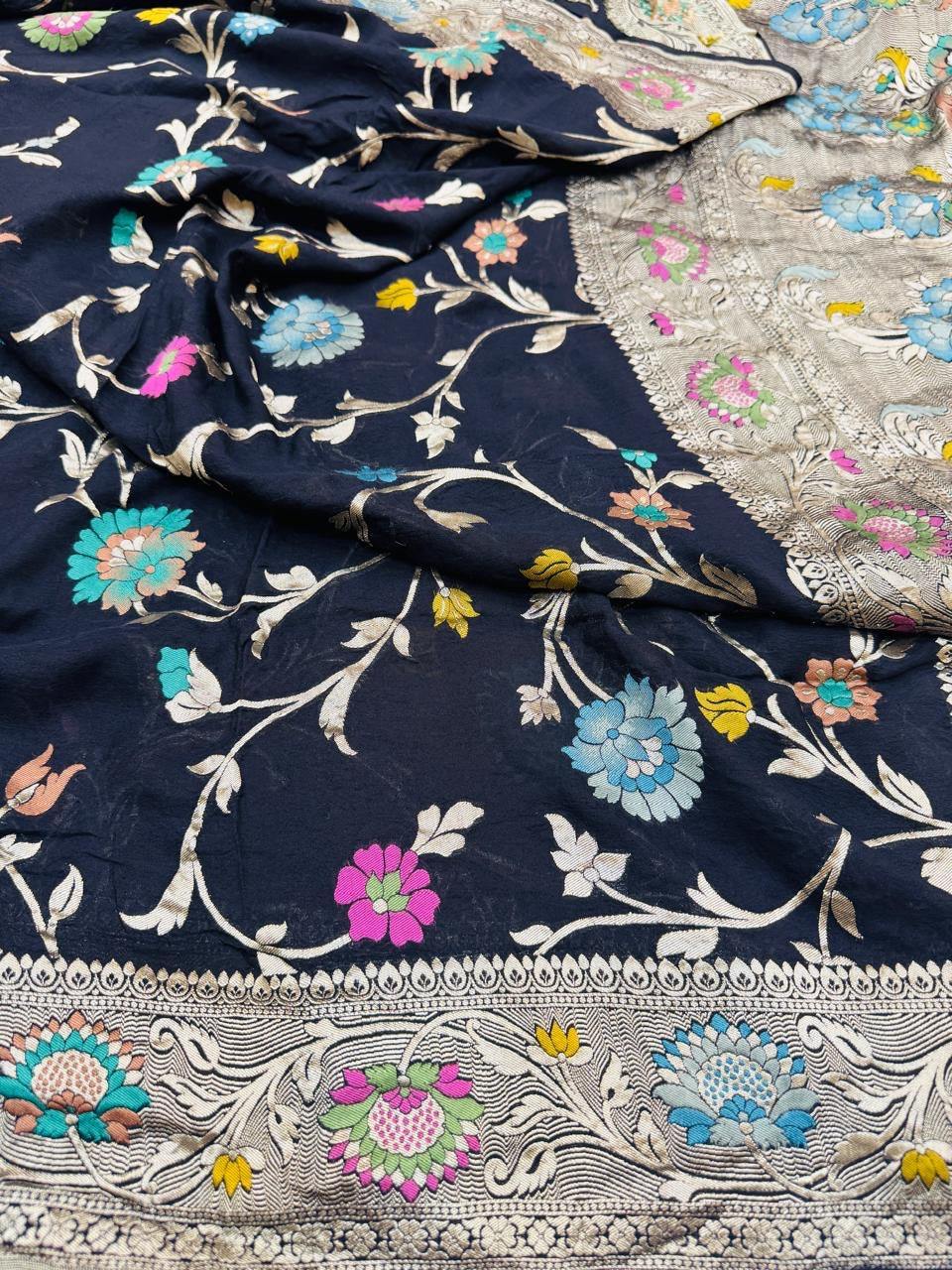 Chiffon Mina Jaal Saree