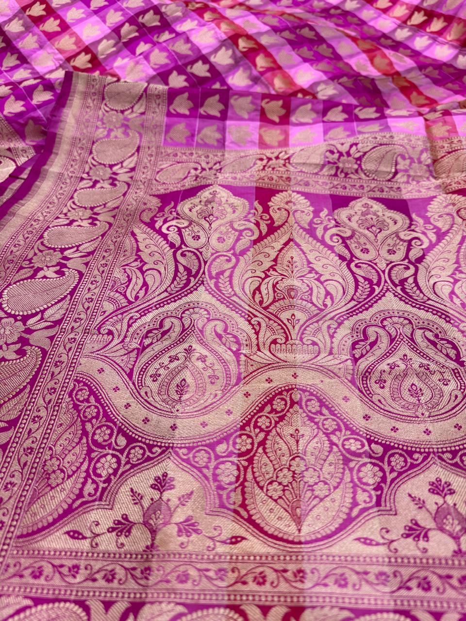 Pure Banarasi Katan Silk Rangkaat Saree