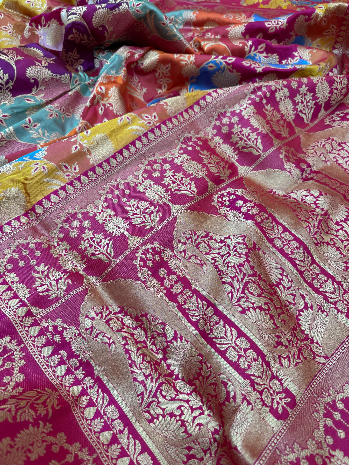 Pure Banarasi Katan Silk Rangkaat Saree