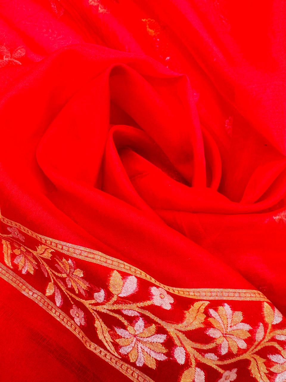 Kora Jamdani Saree