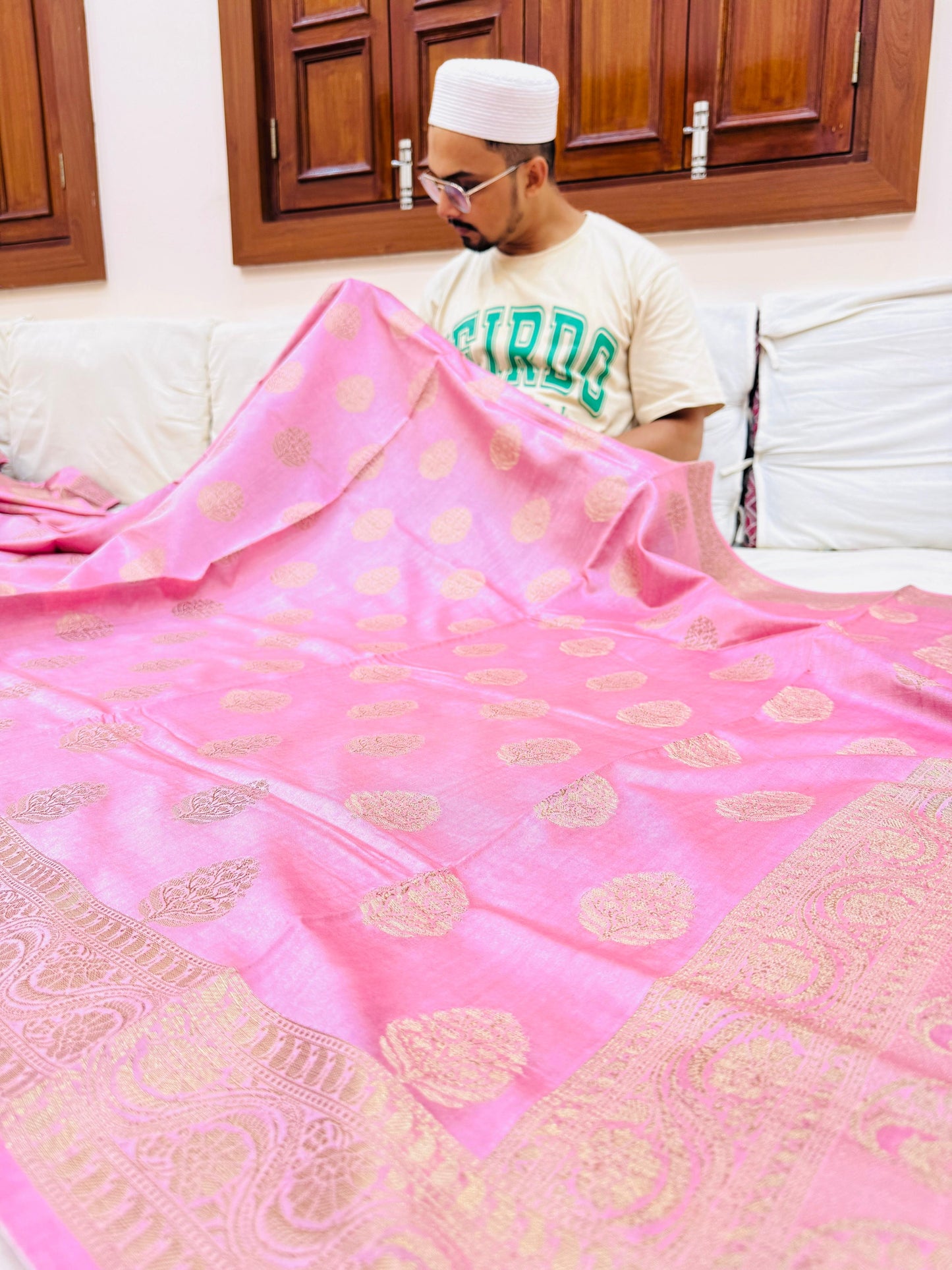 Pure Banarasi Chiniya Silk Buta Saree