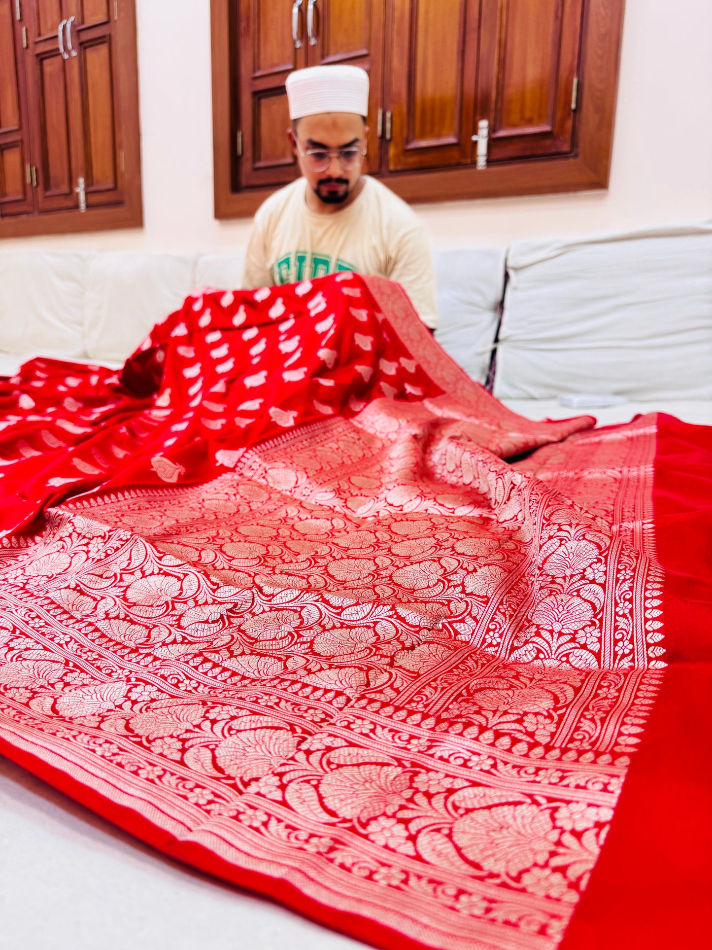 Pure Banarasi Katan Silk Buti Saree