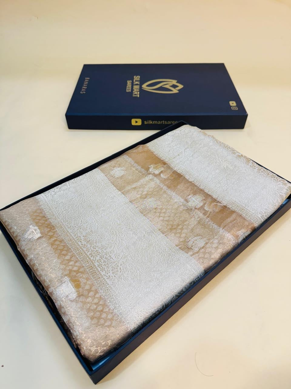 Pure Banarasi Chiniya Tissue Brocade Saree