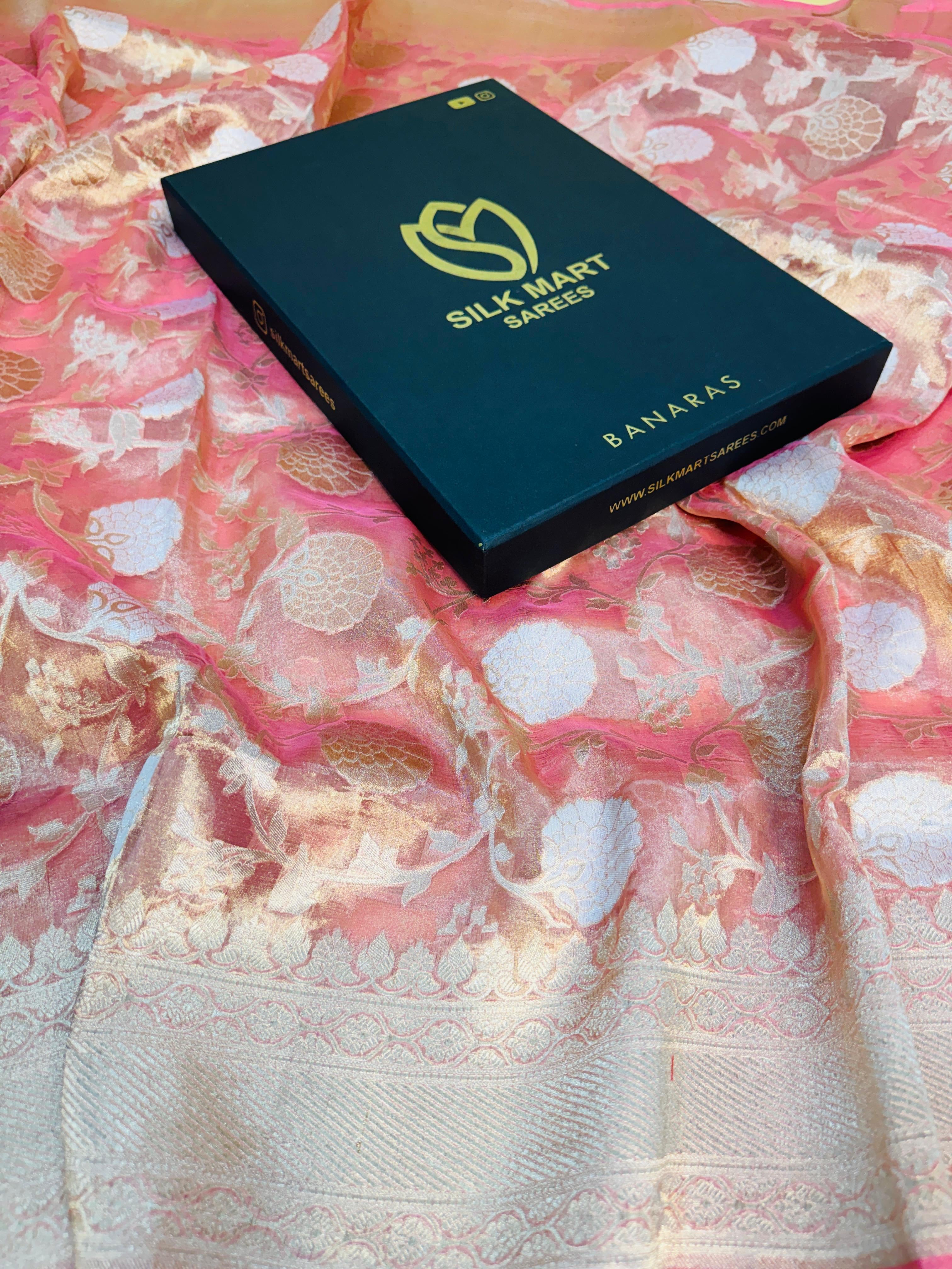 Cutwork Tissue Sona Rupa Jaal Saree
