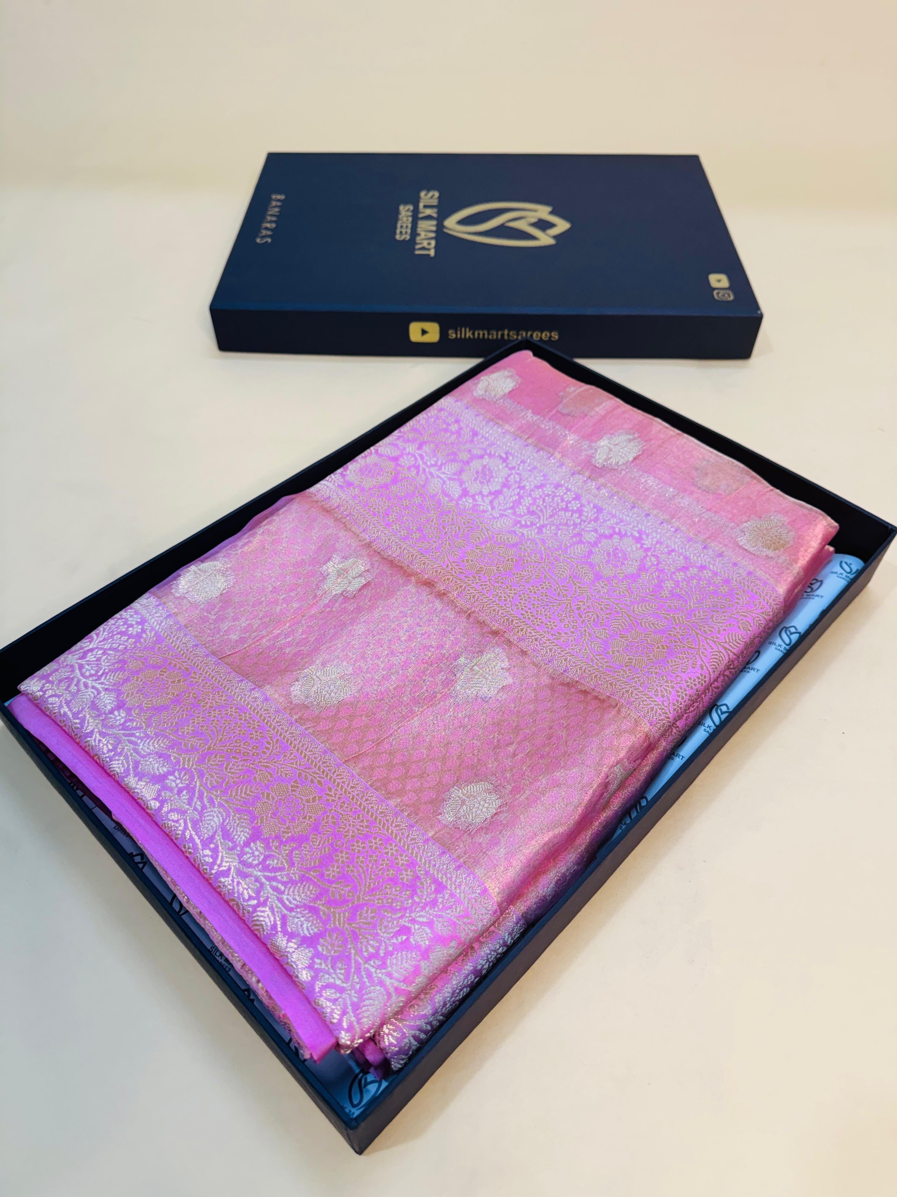Pure Banarasi Chiniya Tissue Brocade Saree