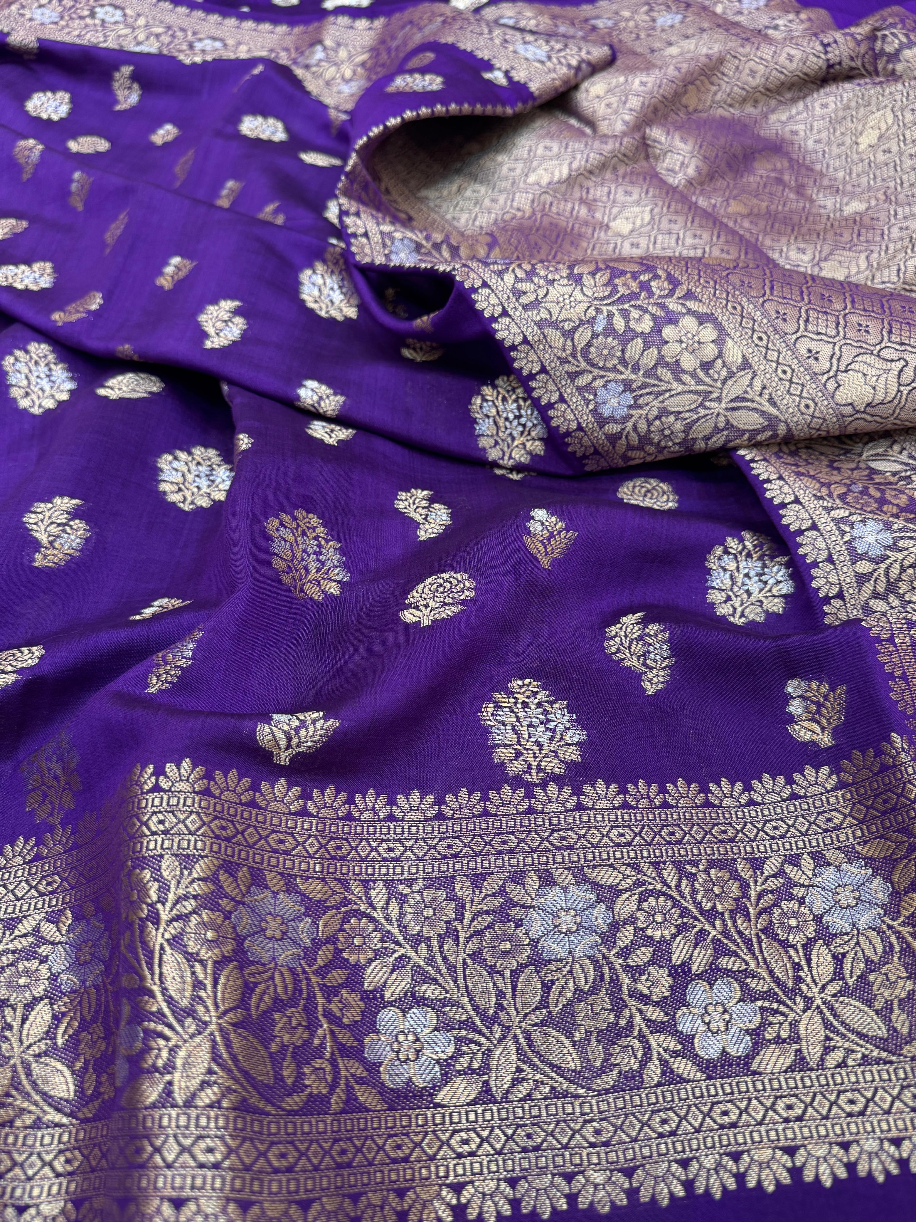 Pure Banarasi Chiniya Silk Sona Rupa Saree